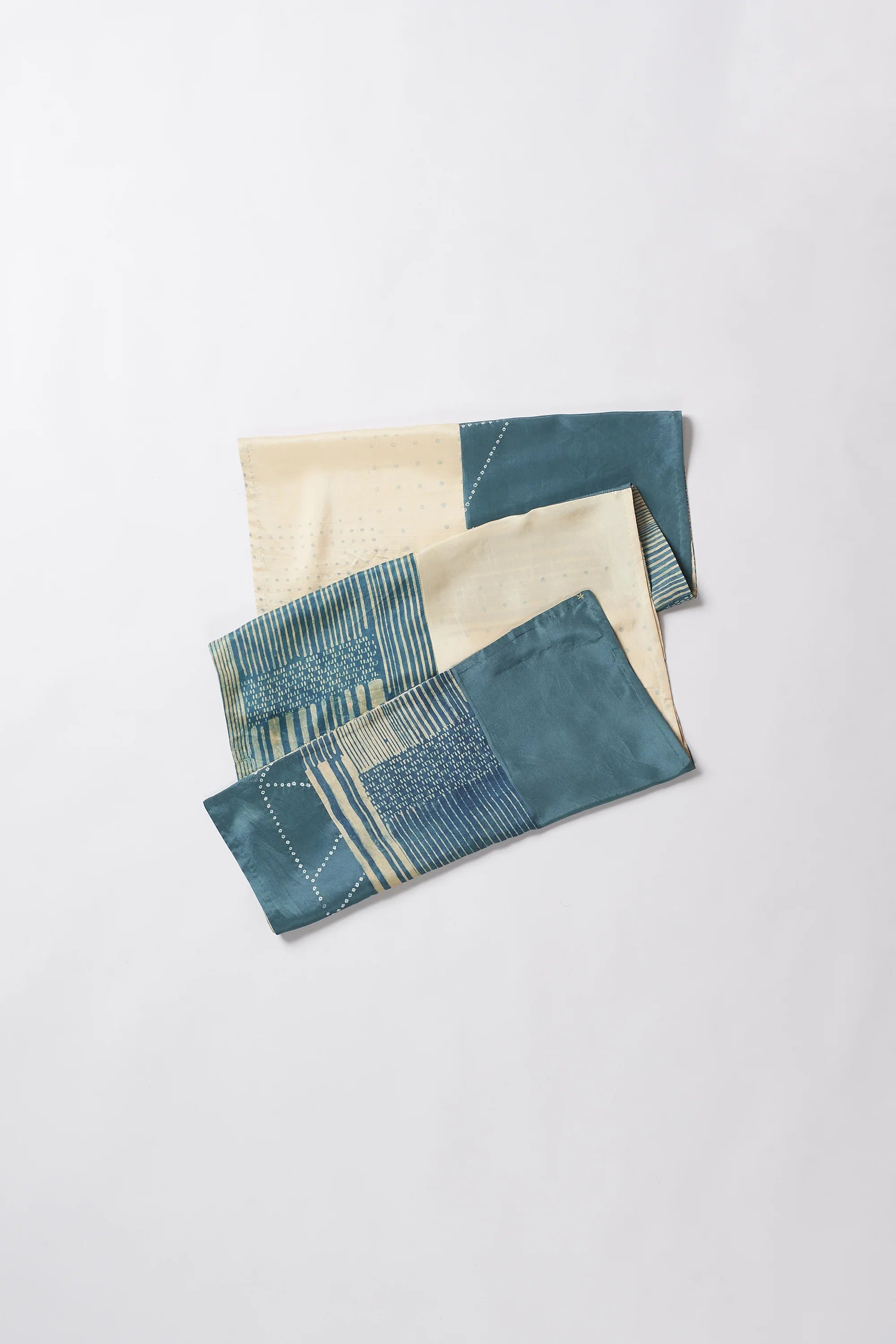 Silk Patchwork Rectangular Scarf