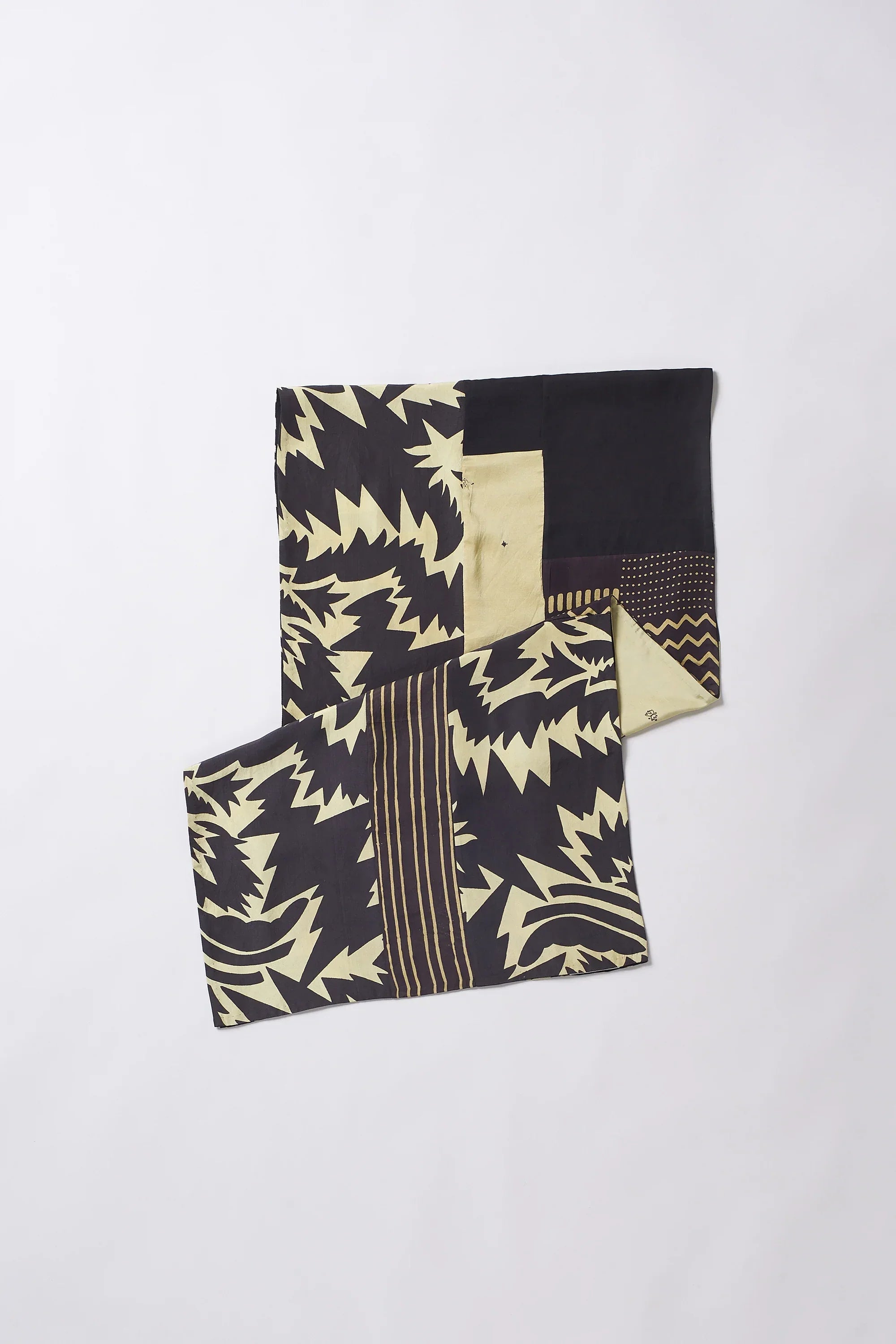 Patchwork Rectangular Scarf in Silk
