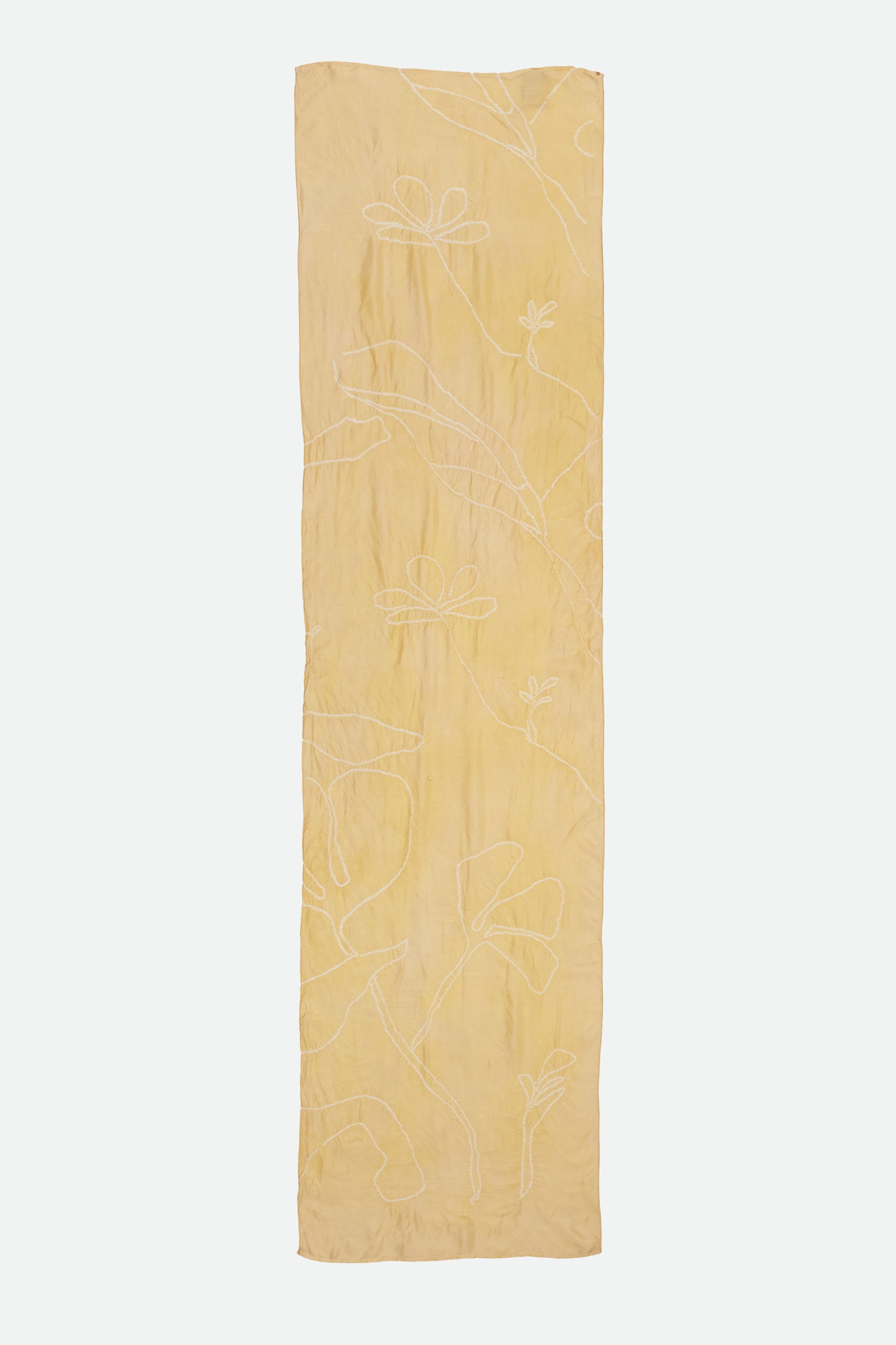 OCHRE YELLOW SILK WITH BANDHANI SCARF