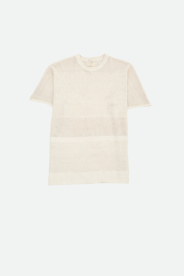 UNDYED COTTON RELAXED FIT T-SHIRT WITH A PATTERN