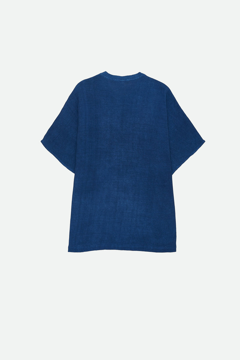 MEDIUM INDIGO RELAXED FIT COTTON T-SHIRT