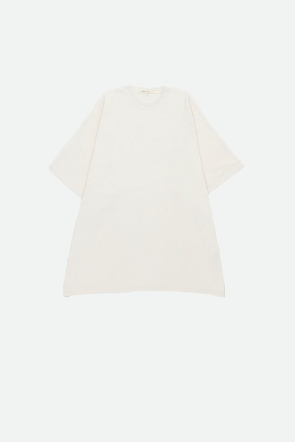 Undyed Cotton Relaxed Fit Knitted T-Shirt