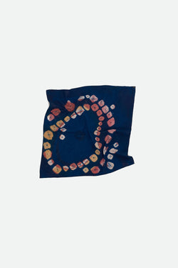 INDIGO SCREEN PRINTED & BANDHANI SMALL SCARF