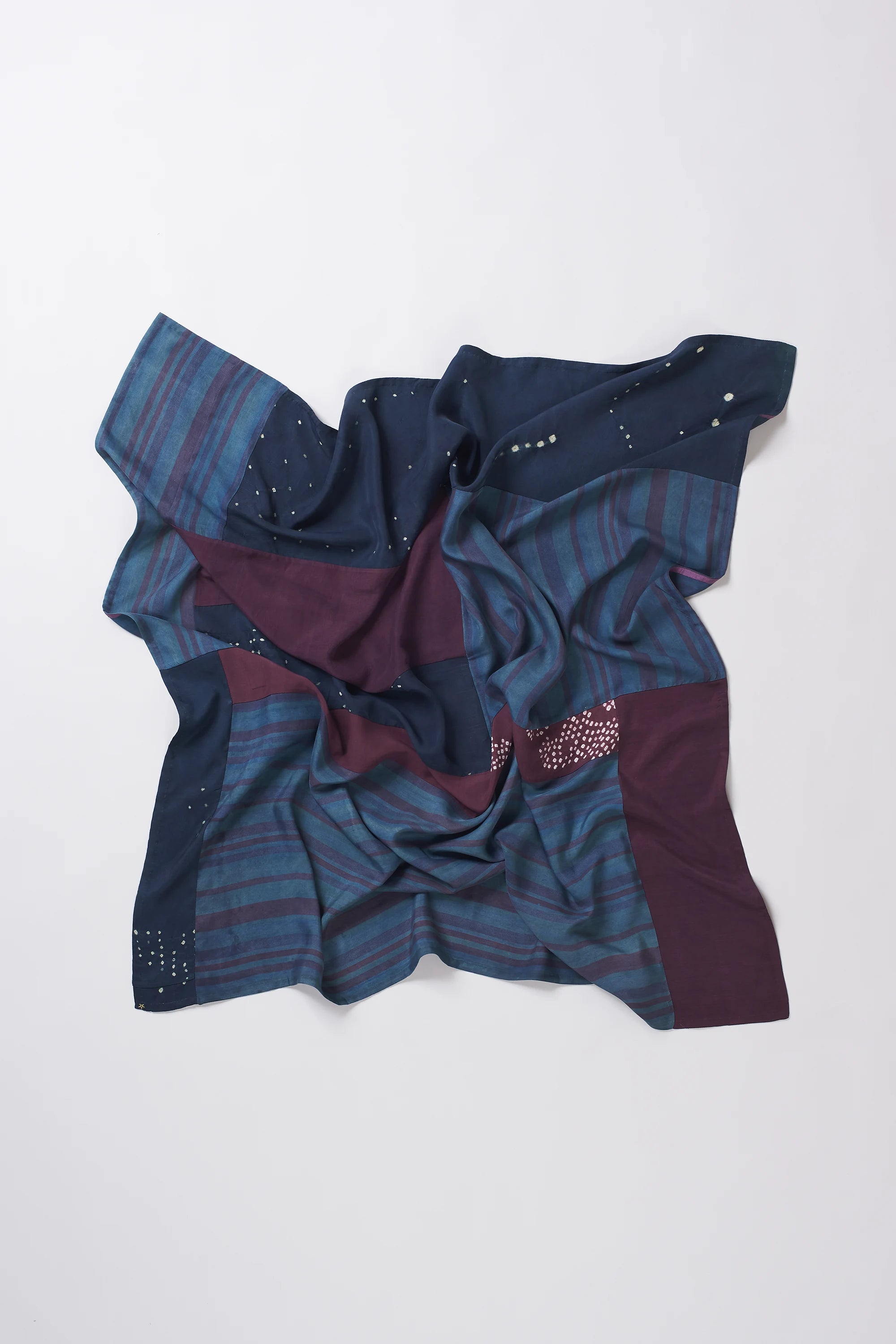 Silk Patchwork Square Scarf