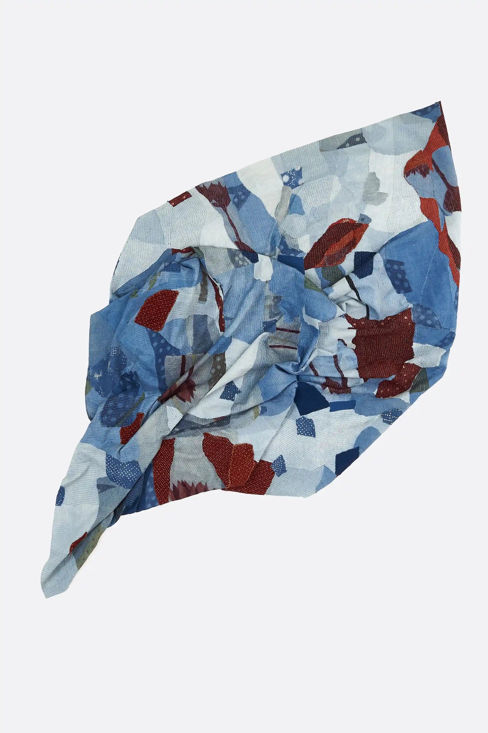 Indigo Embroidered Quilt