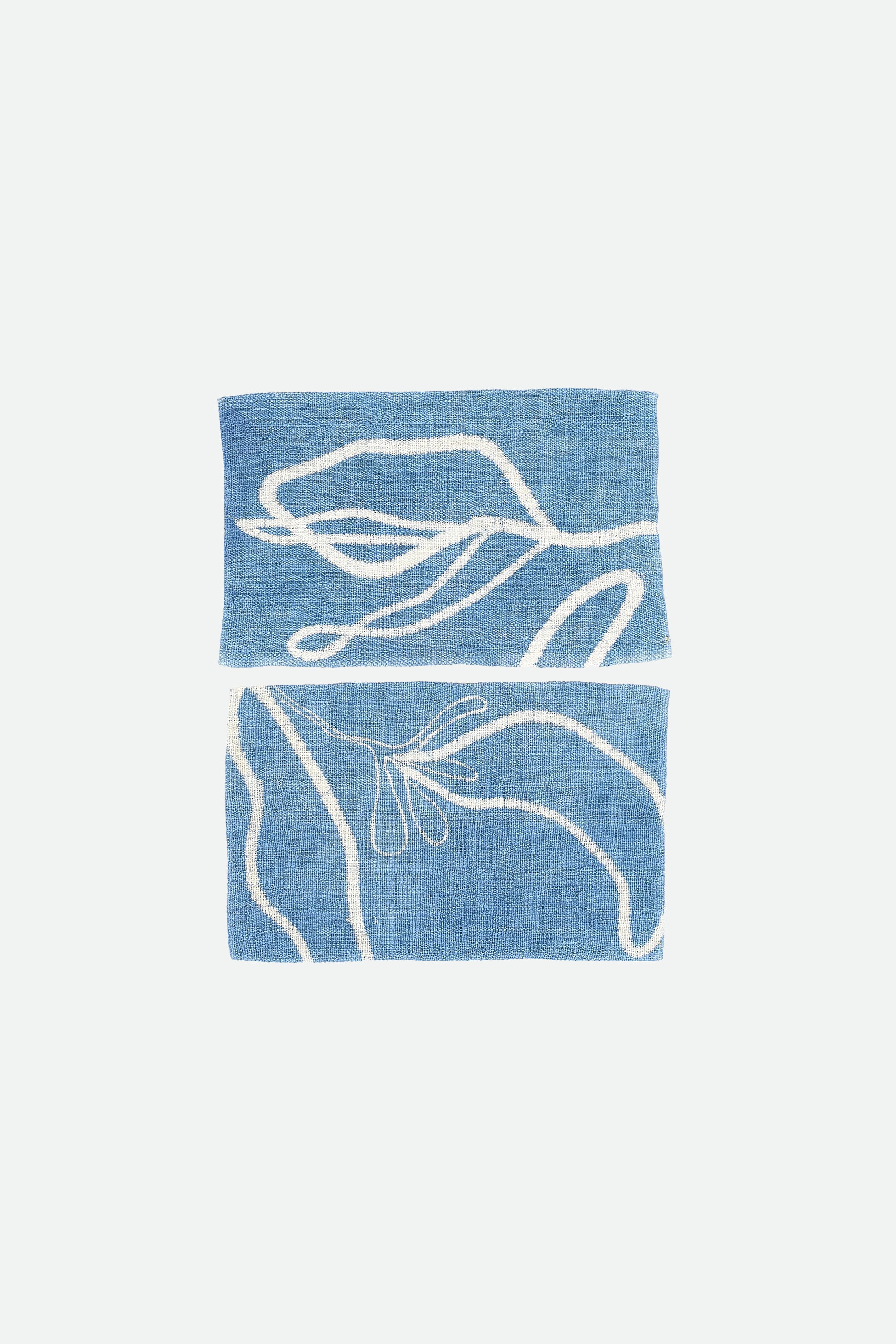 INDIGO HAND PAINTED TOWEL