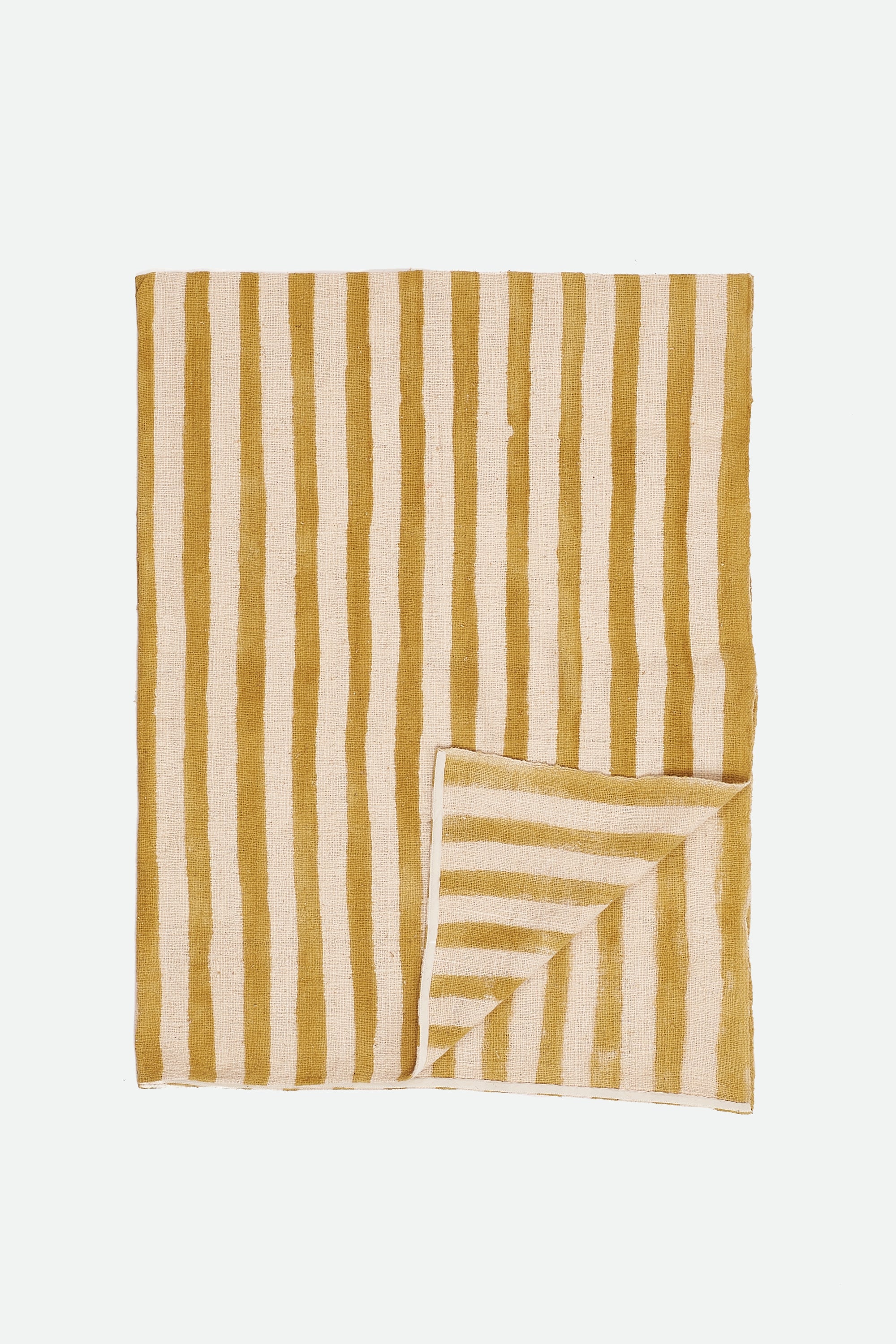 MUSTARD YELLOW STRIPE TOWEL SMALL