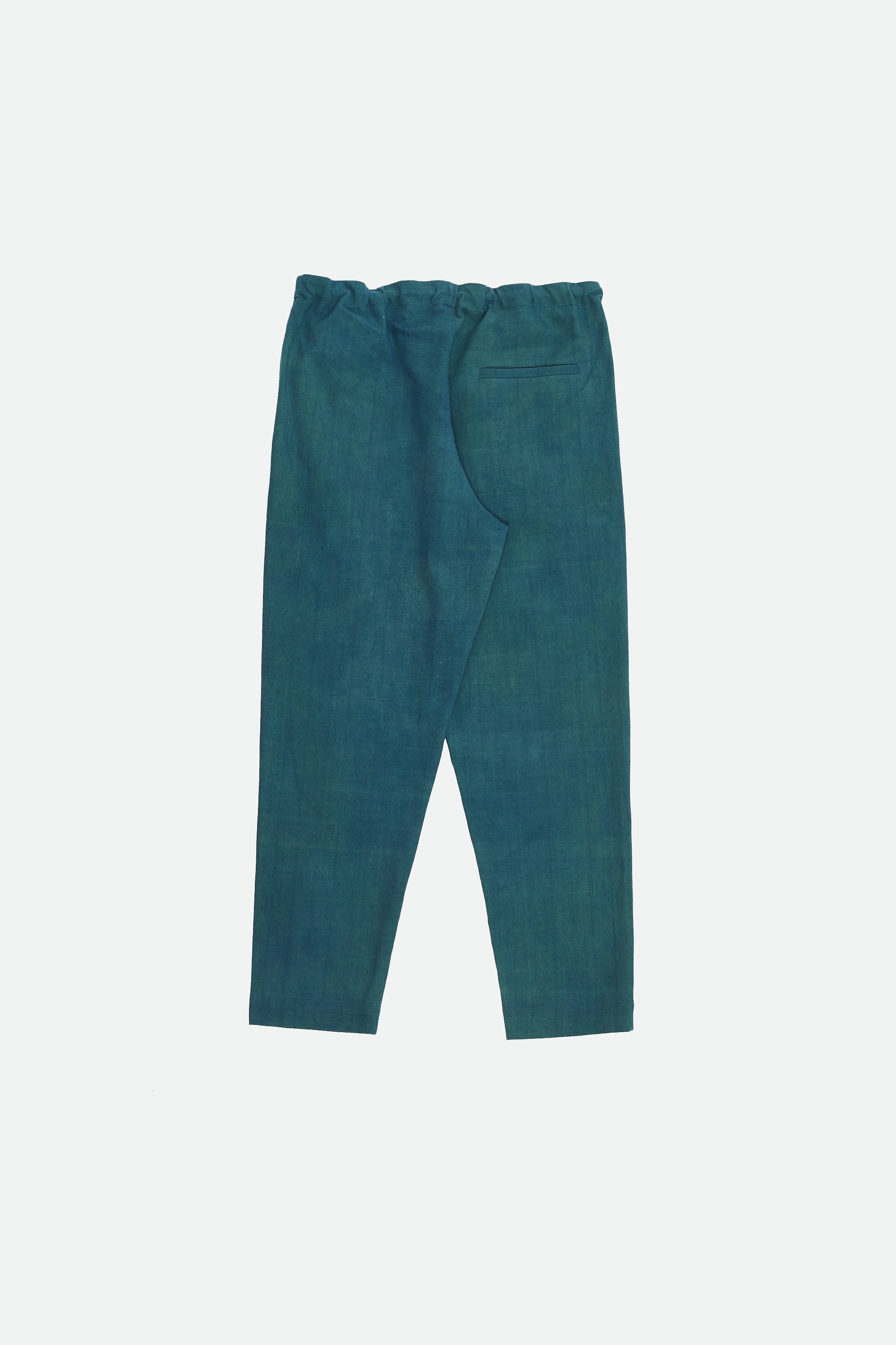 BOTTLE GREEN COTTON STRING PANT