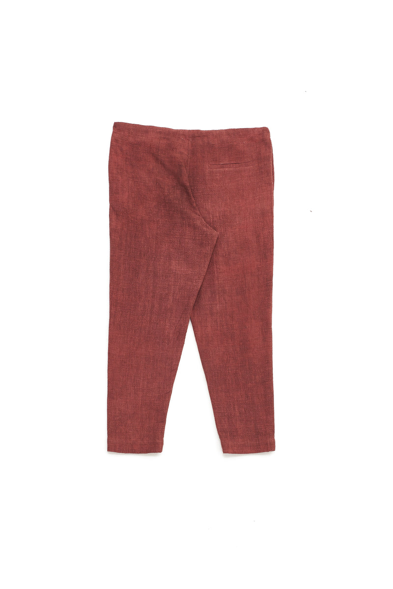 ROGUE PINK ORGANIC COTTON DRAWSTRING TAPERED PANTS