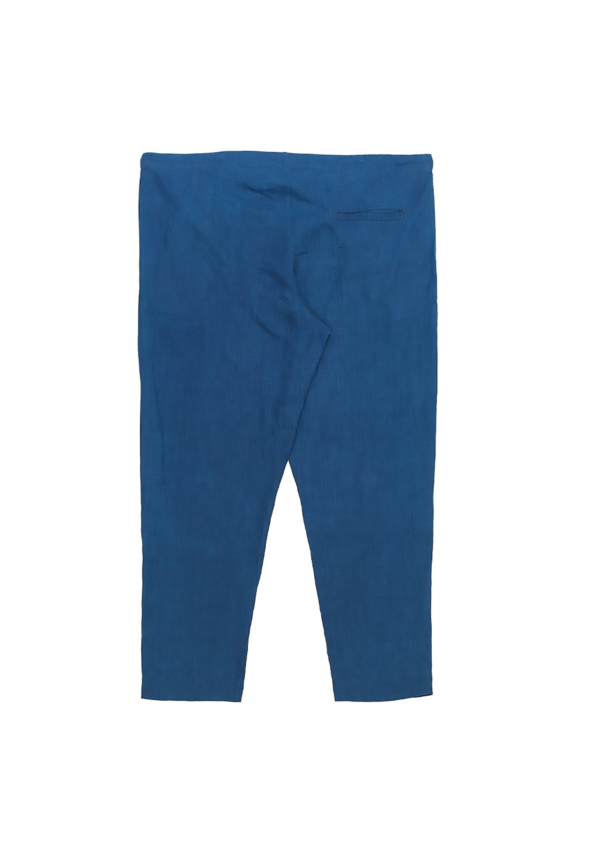 LOOSE-FIT STRING PANTS IN NATURAL INDIGO