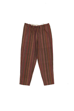 Charcoal Screenprinted Soft Silk Drawstring Pants