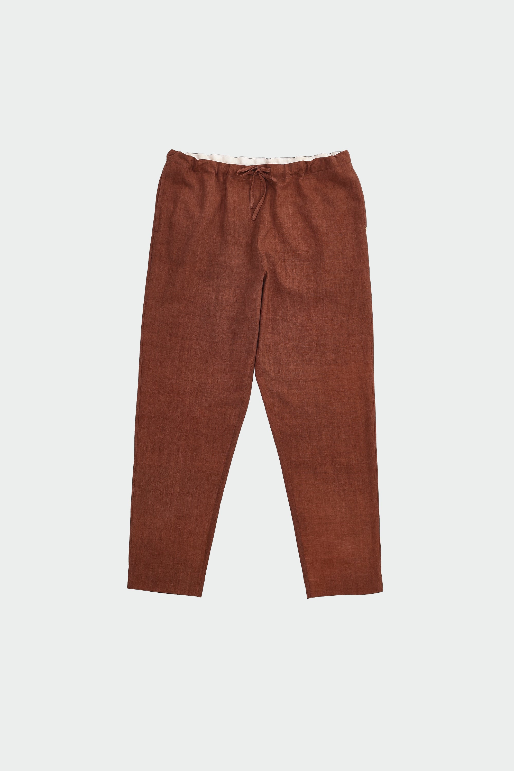 BRICK RED ORGANIC COTTON STRING PANT