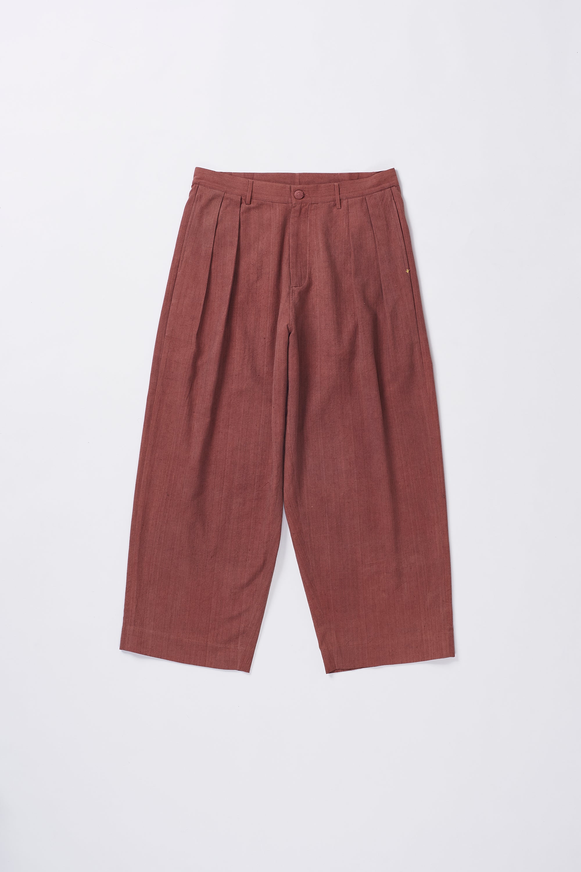 ROGUE PINK PLEATED COTTON TROUSERS