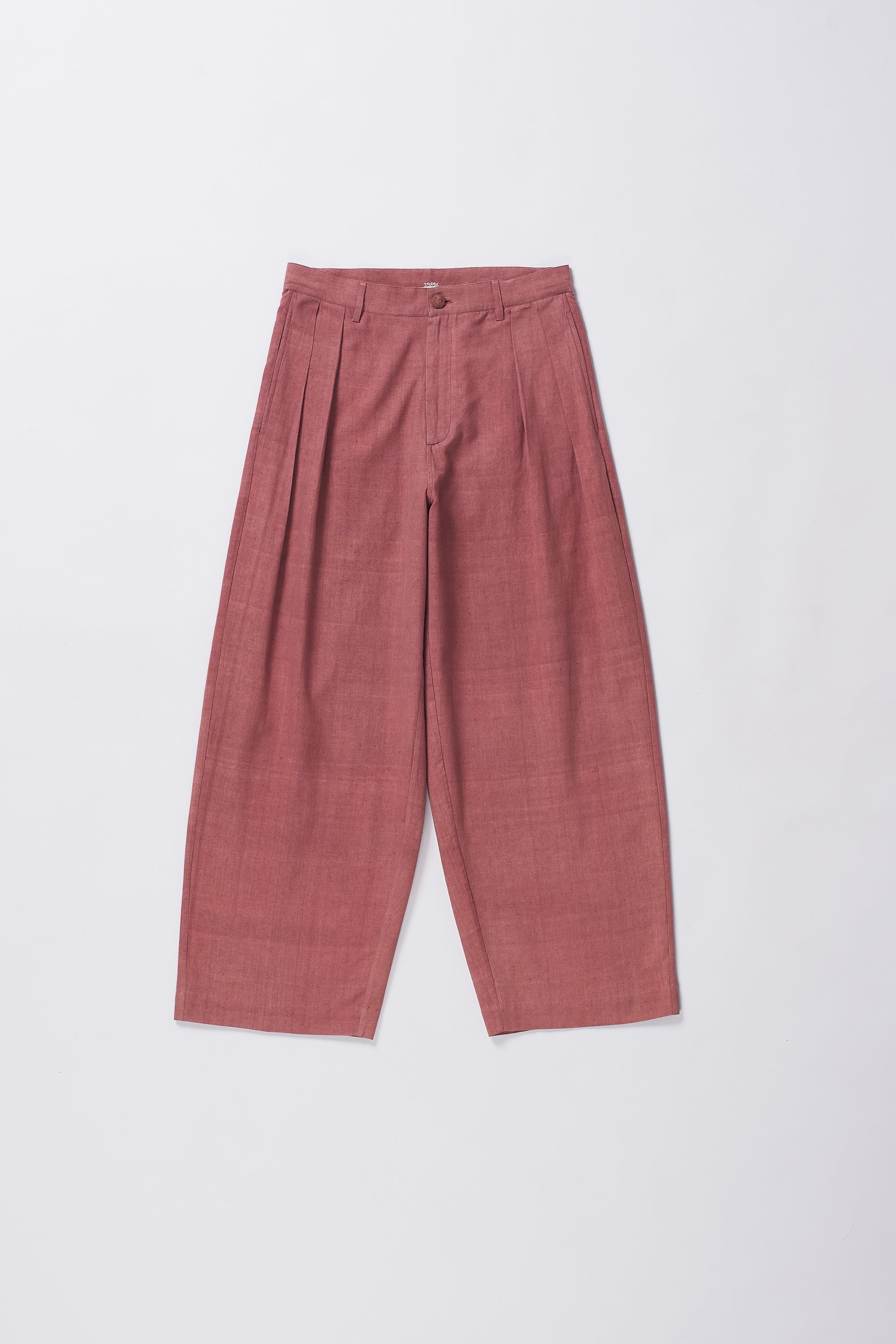 ROGUE PINK PLEATED COTTON TROUSERS
