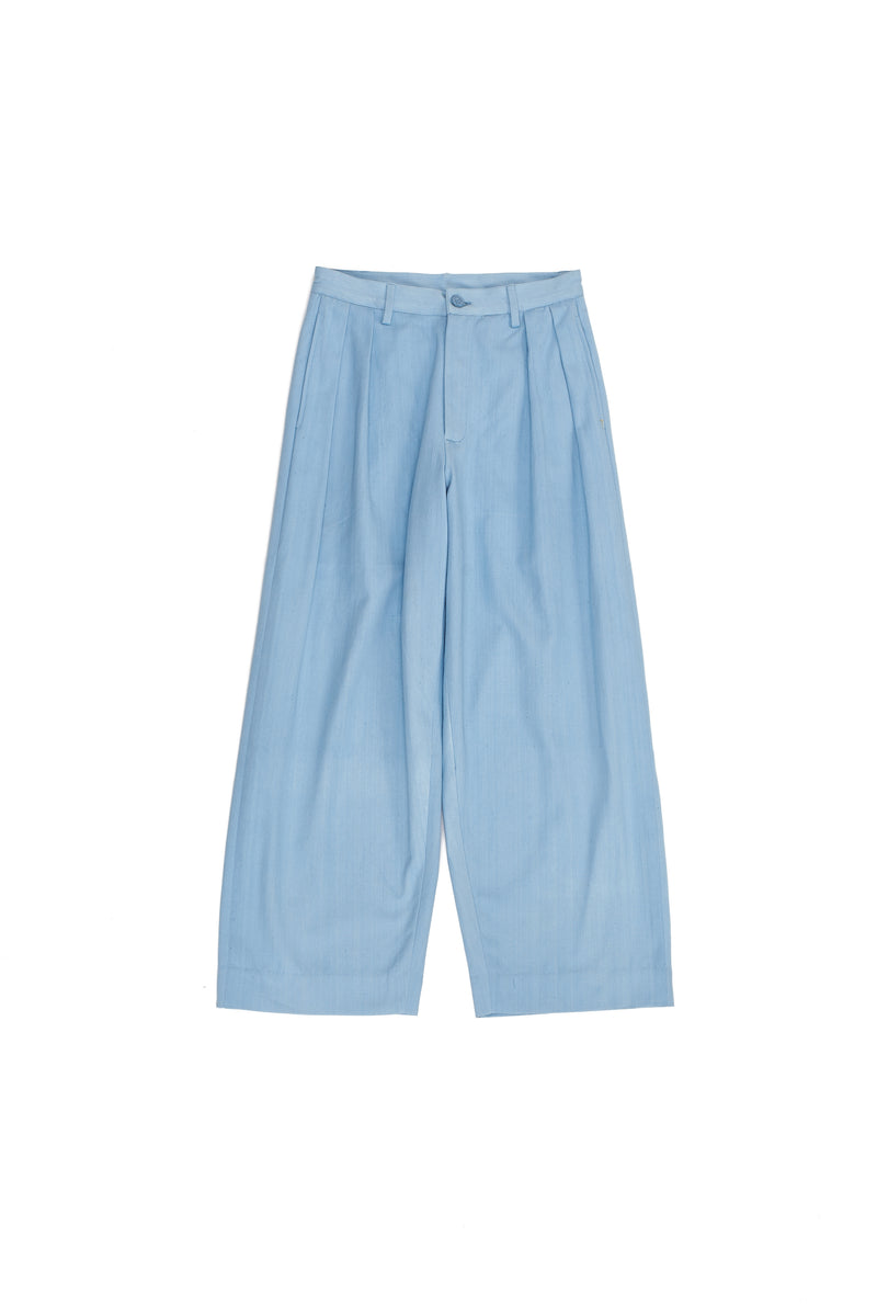 Indigo Dyed Comfort Fit Cotton Pants
