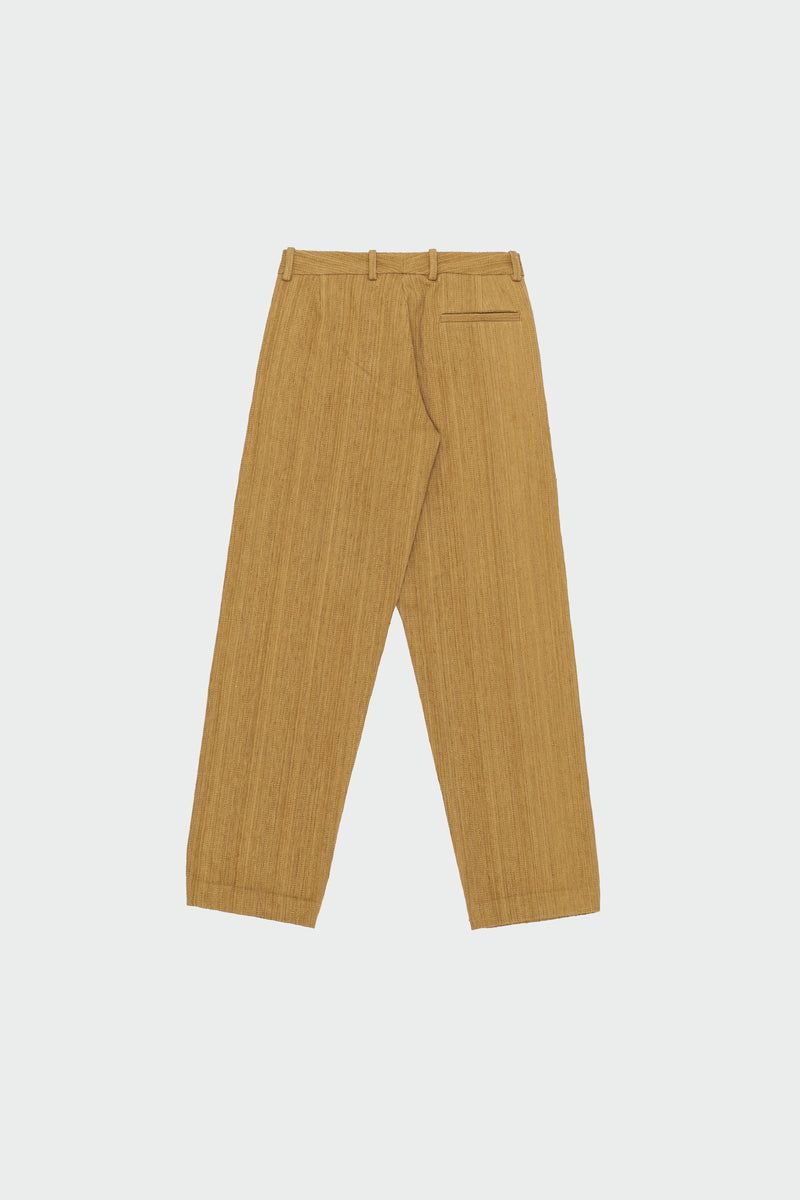 FLAXEN YELLOW HANDSPUN SELVEDGE DENIM TROUSERS