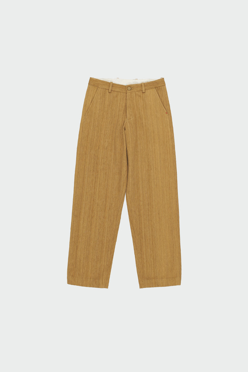 FLAXEN YELLOW HANDSPUN SELVEDGE DENIM TROUSERS