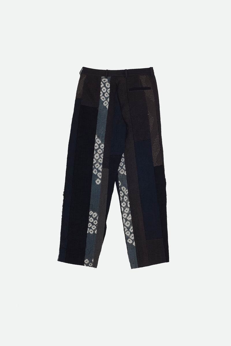 BLACK PATCHWORK TROUSERS