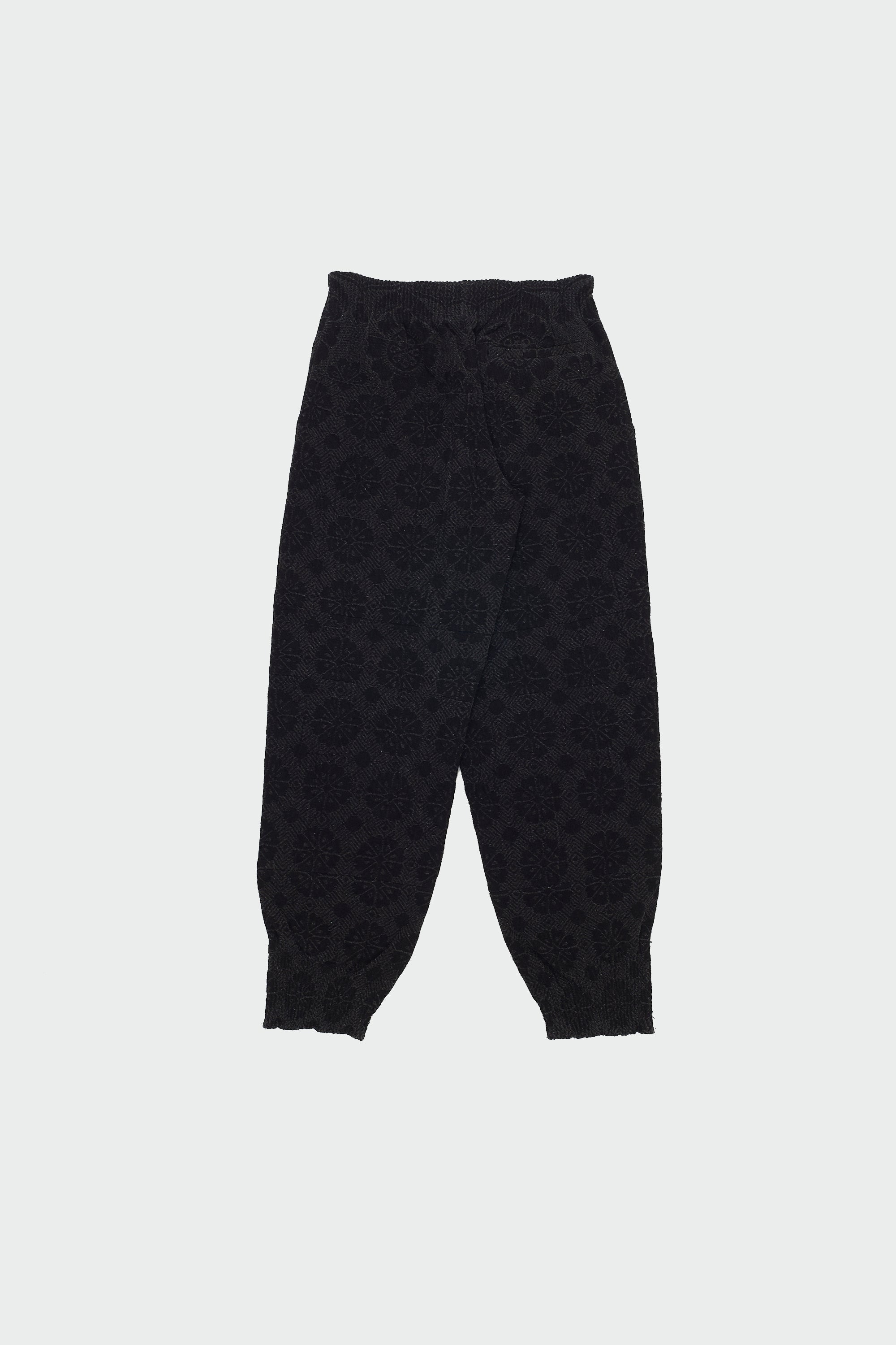 BLACK SOLAPUR CHADDAR WOVEN JOGGERS