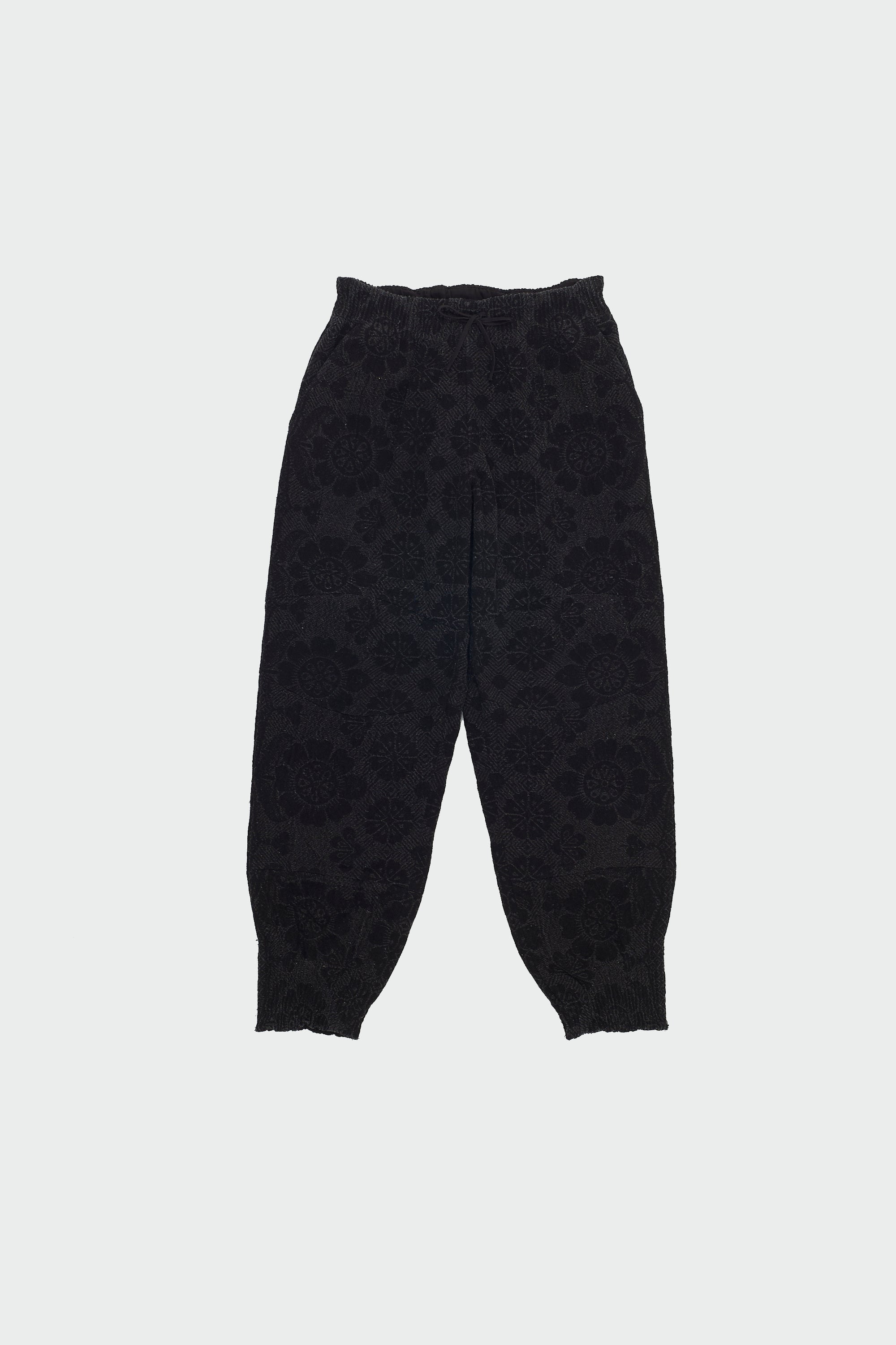 BLACK SOLAPUR CHADDAR WOVEN JOGGERS