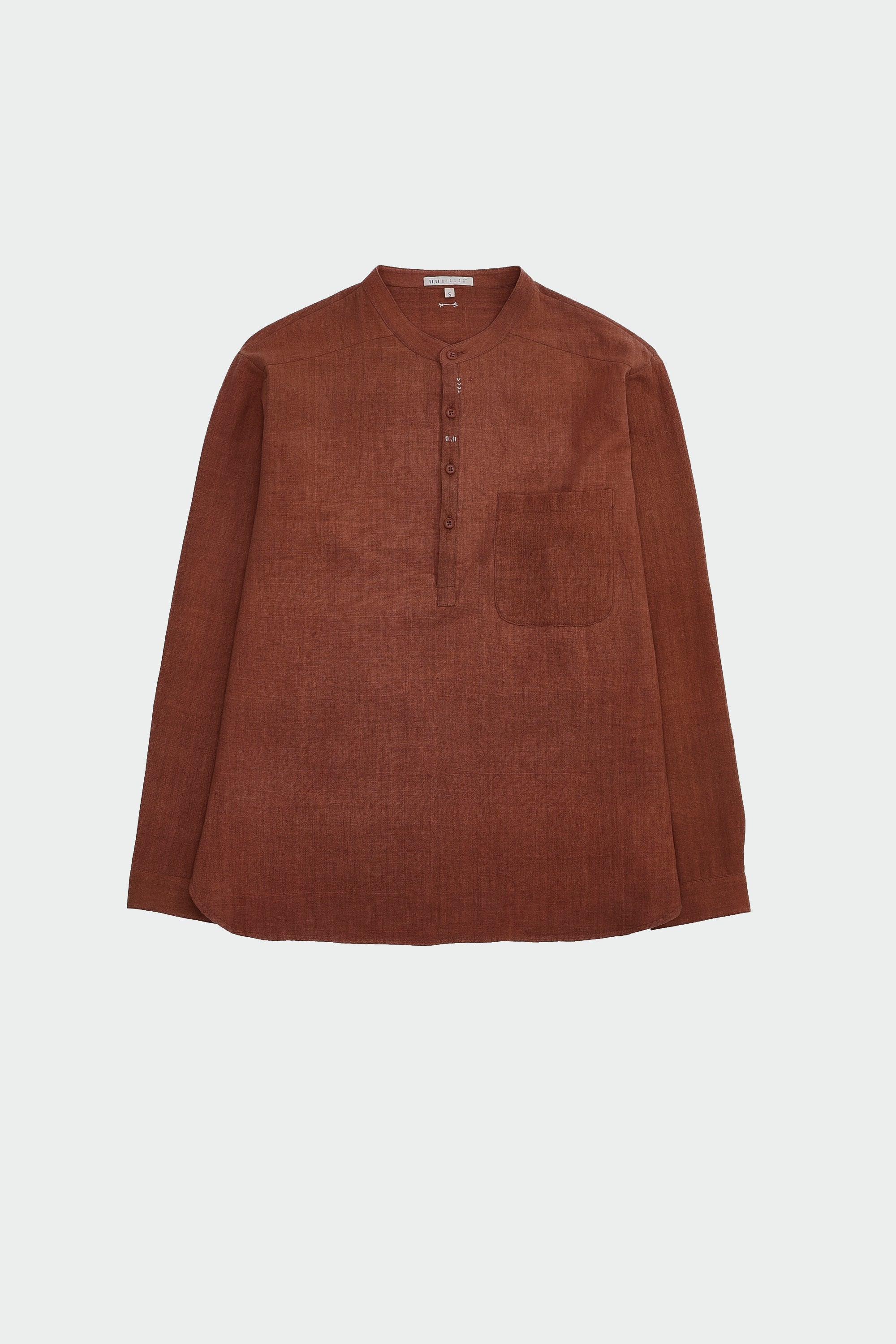 BRICK RED SOLID COTTON SHIRT