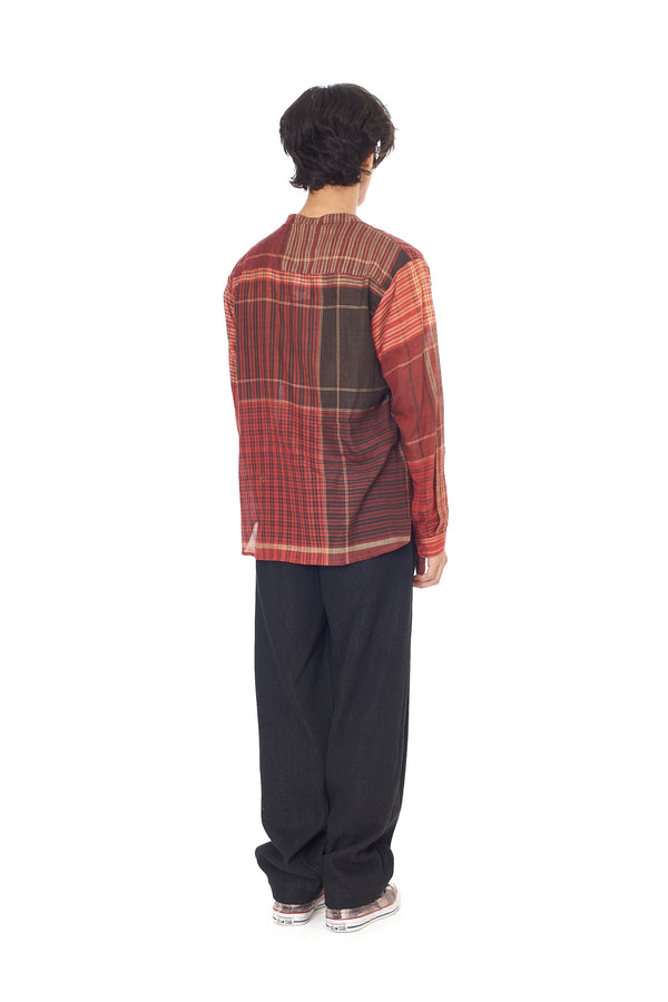 MULTI-COLOUR YARN DYED CHECKS JAMDANI TOP