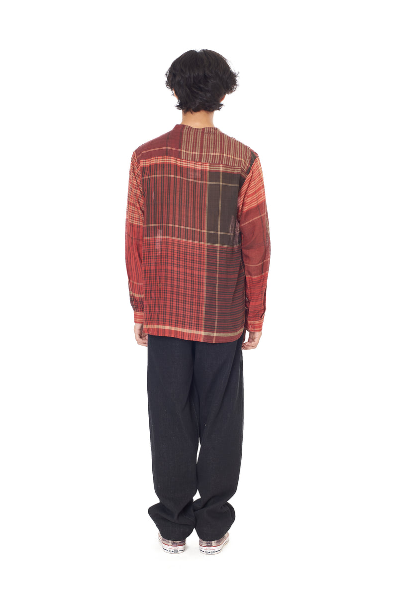 MULTI-COLOUR YARN DYED CHECKS JAMDANI TOP