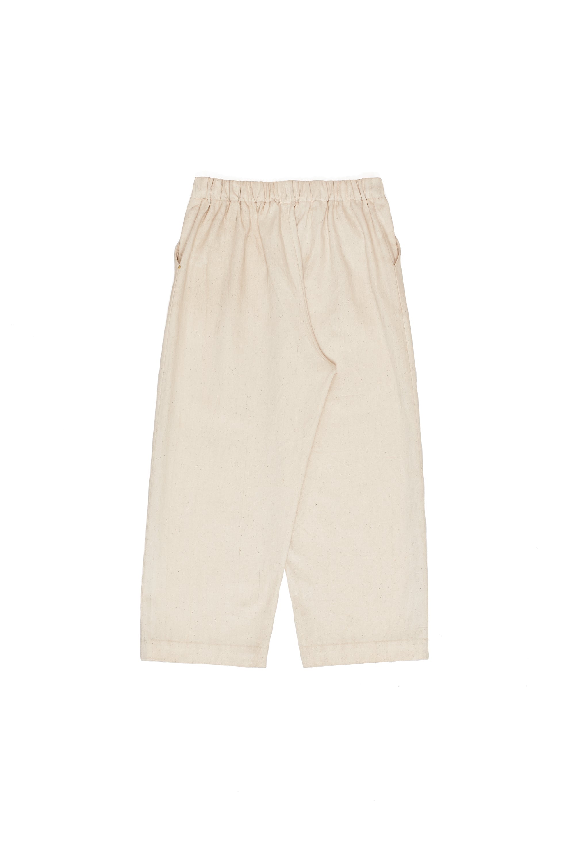 Ecru Dyed Cotton Pants