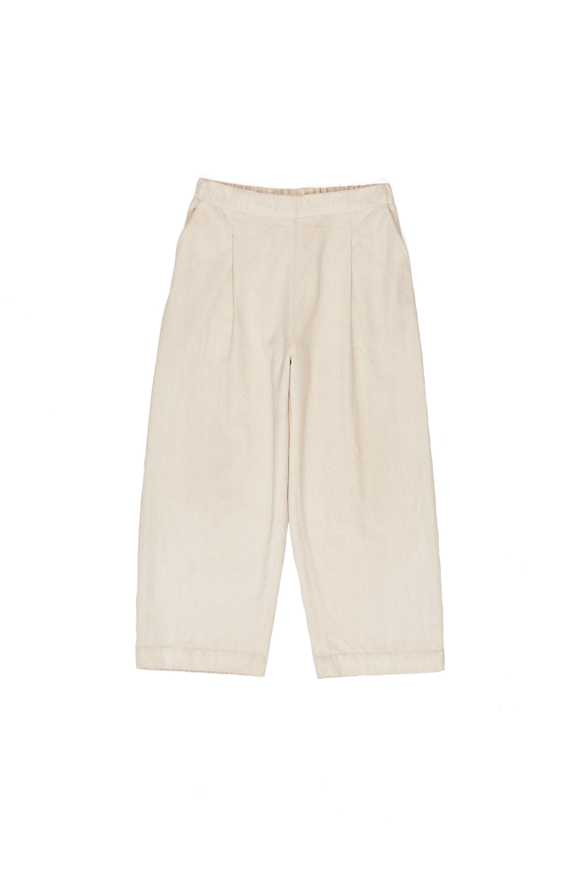 Ecru Dyed Cotton Pants