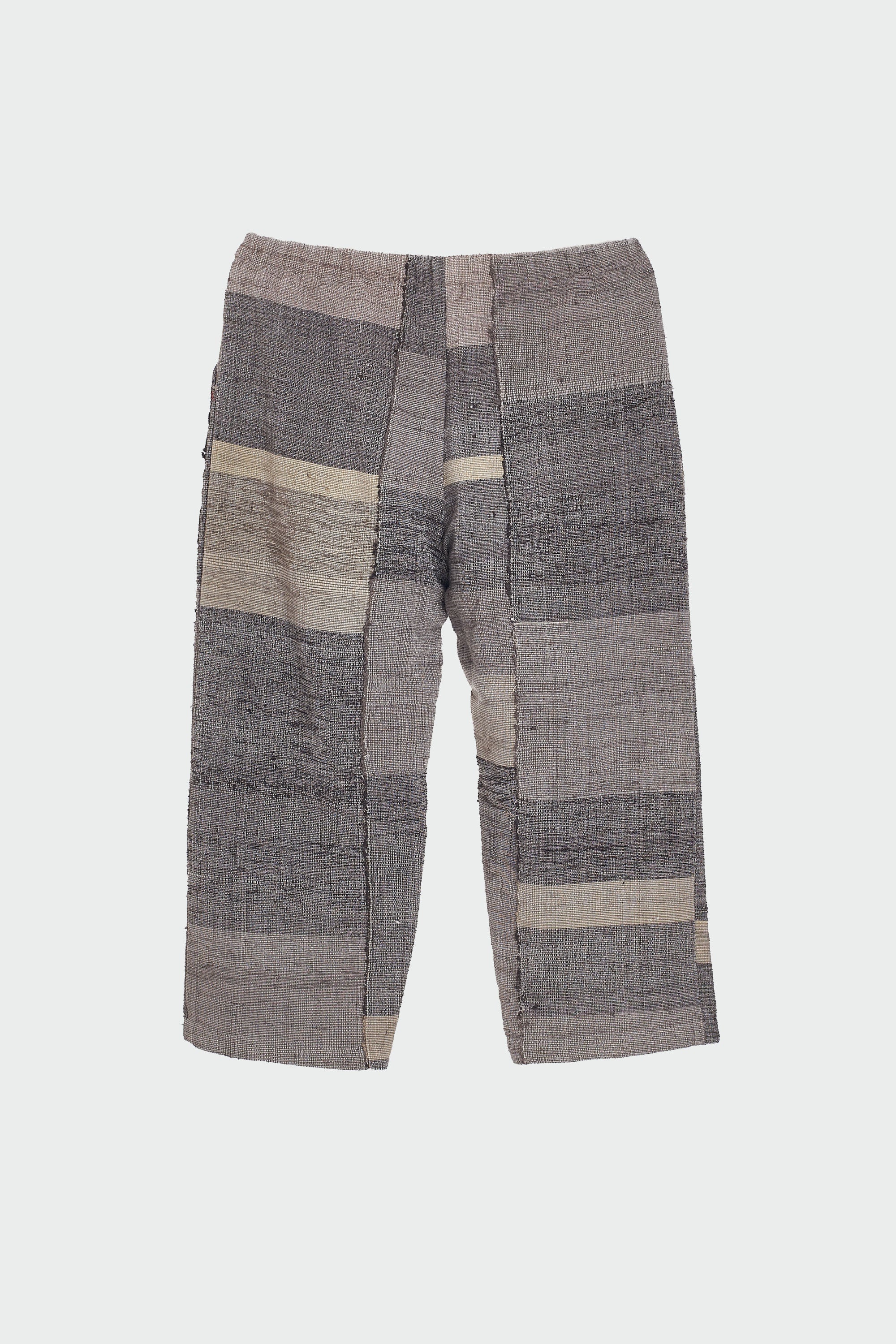 PATCHWORKED UNISEX COTTON SILK MADE PANTS