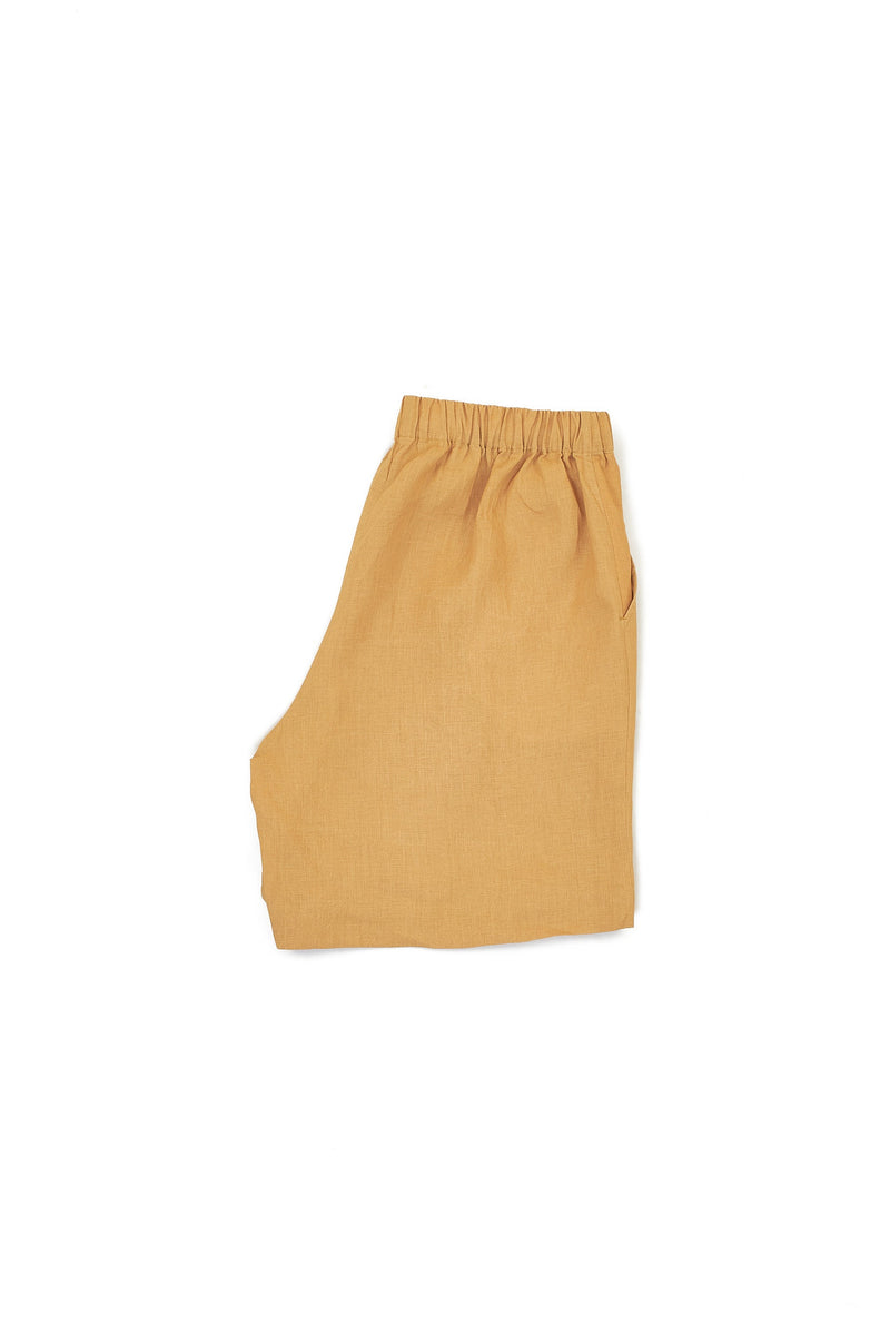 UNISEX LINEN DRAWSTRING SHORTS