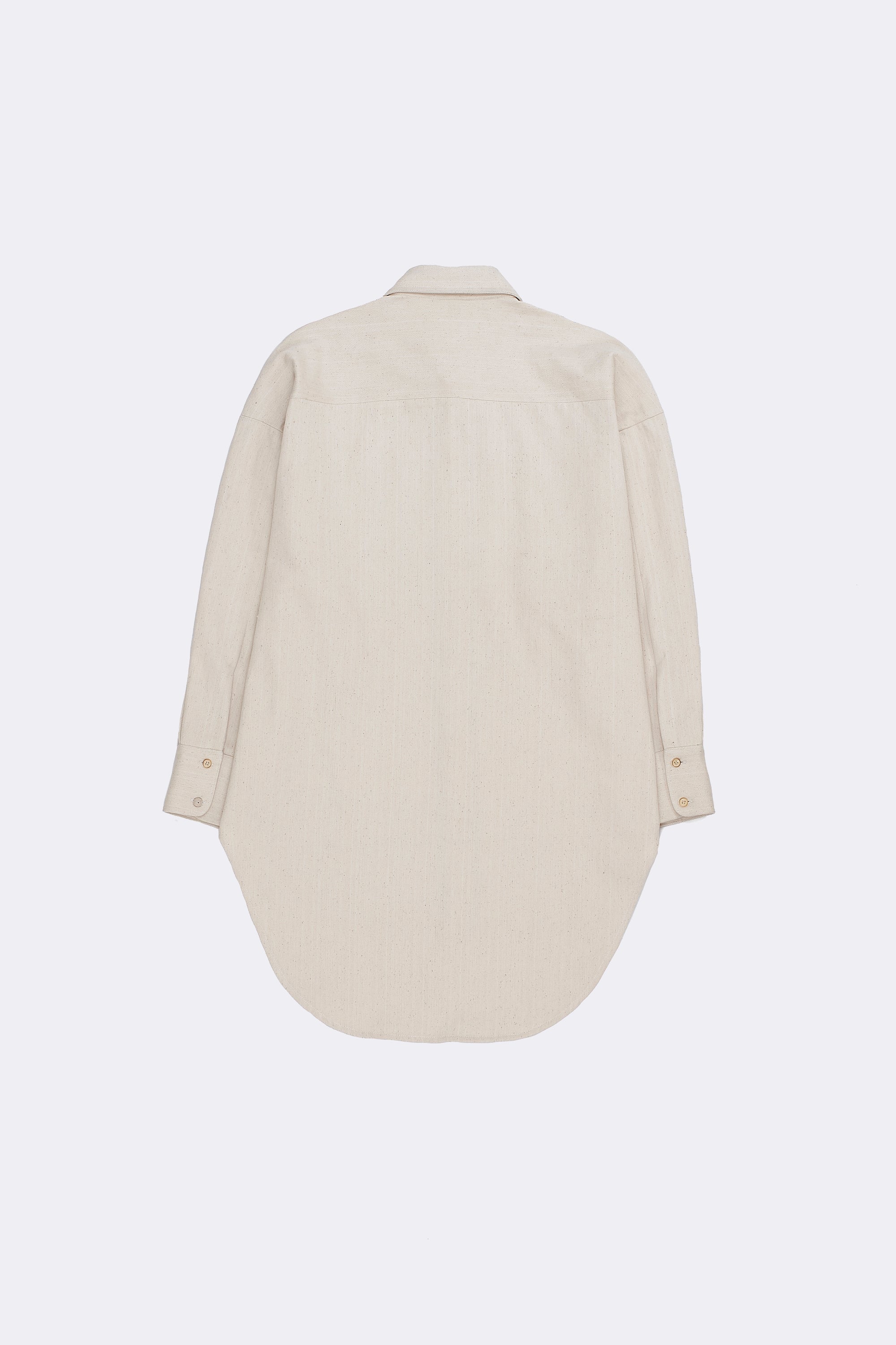 OFF-WHITE OVERSIZED SHIRT IN UNDYED HANDSPUN DENIM
