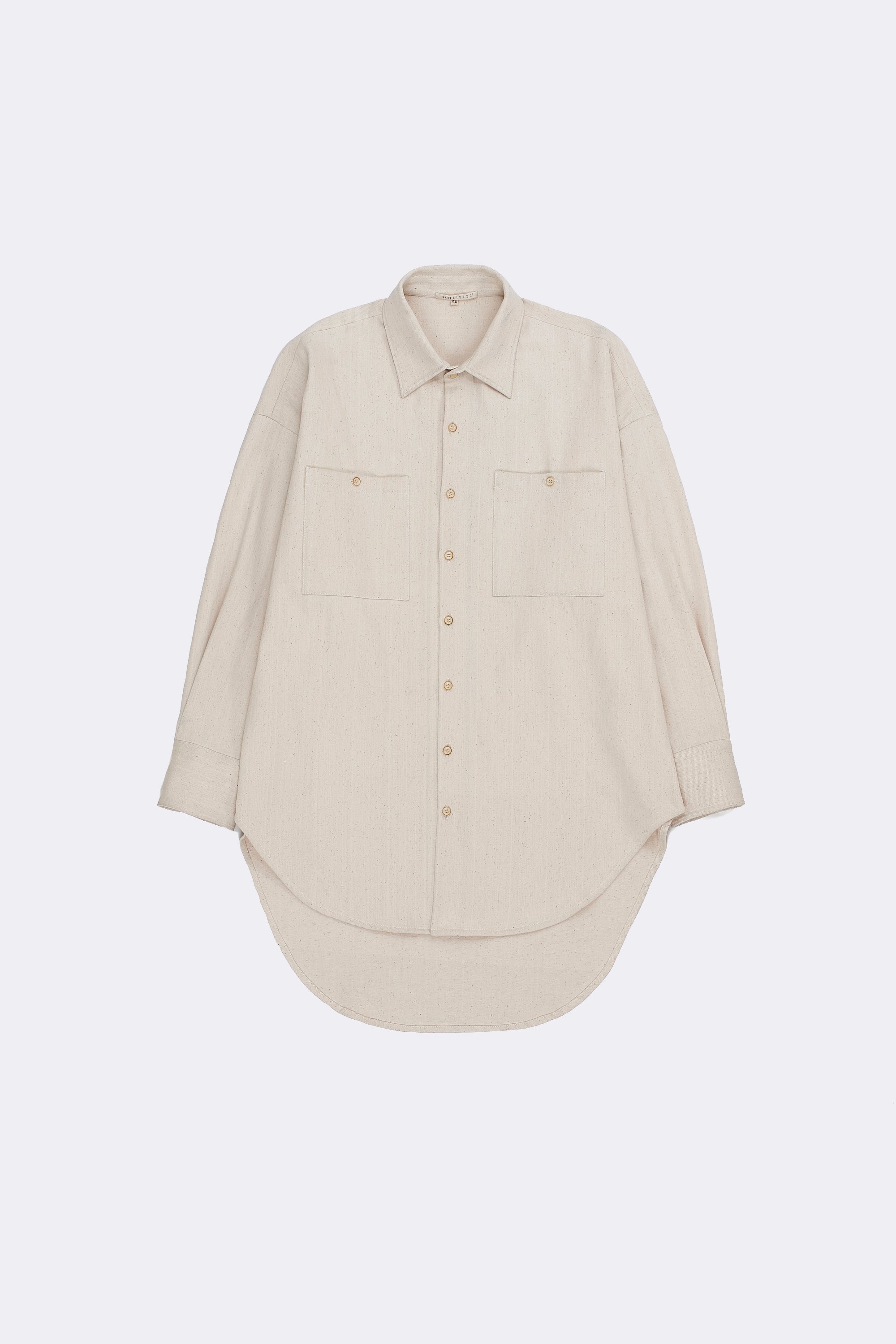 OFF-WHITE OVERSIZED SHIRT IN UNDYED HANDSPUN DENIM