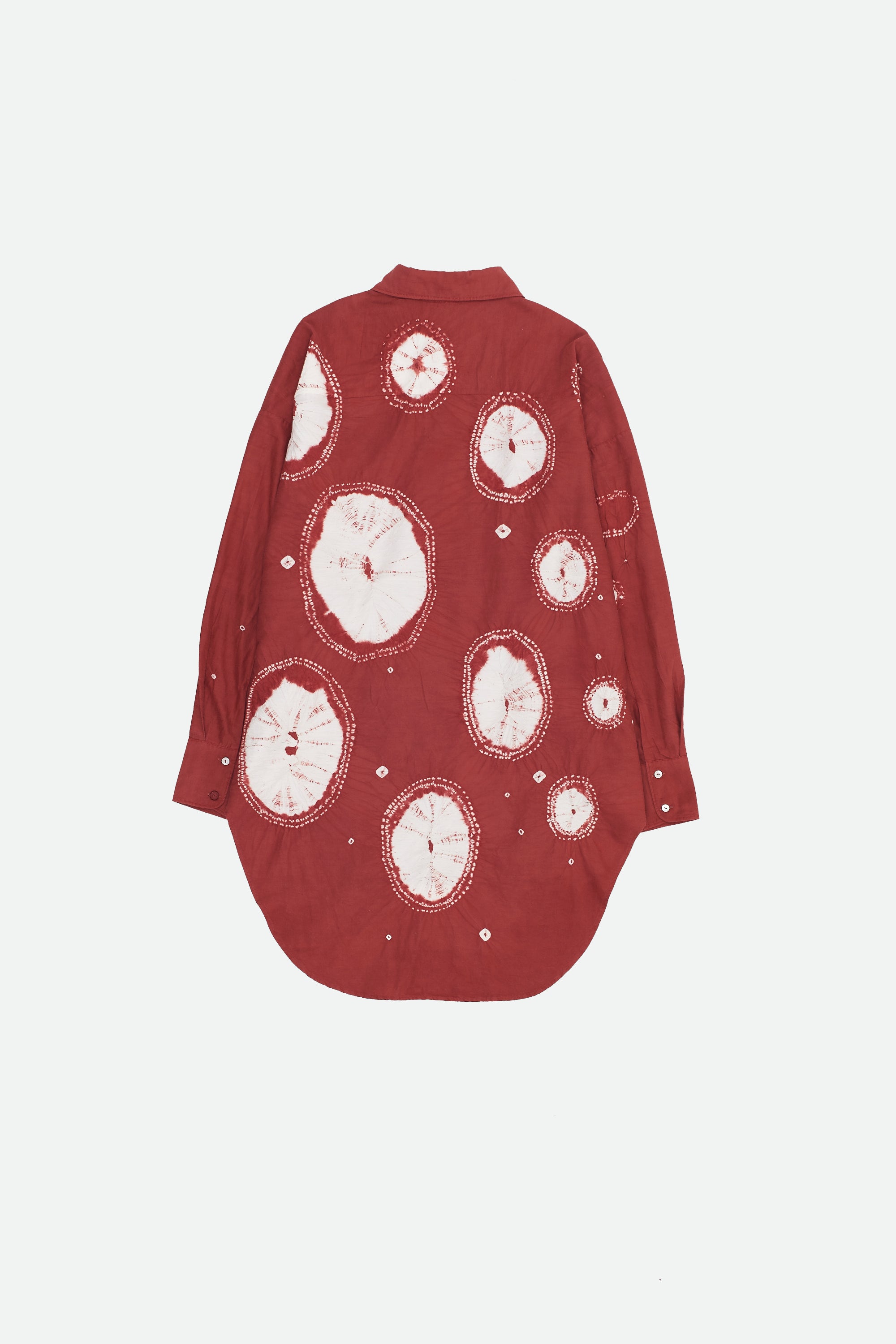 CRIMSON PINK OVERSIZED SHIBORI SHIRT