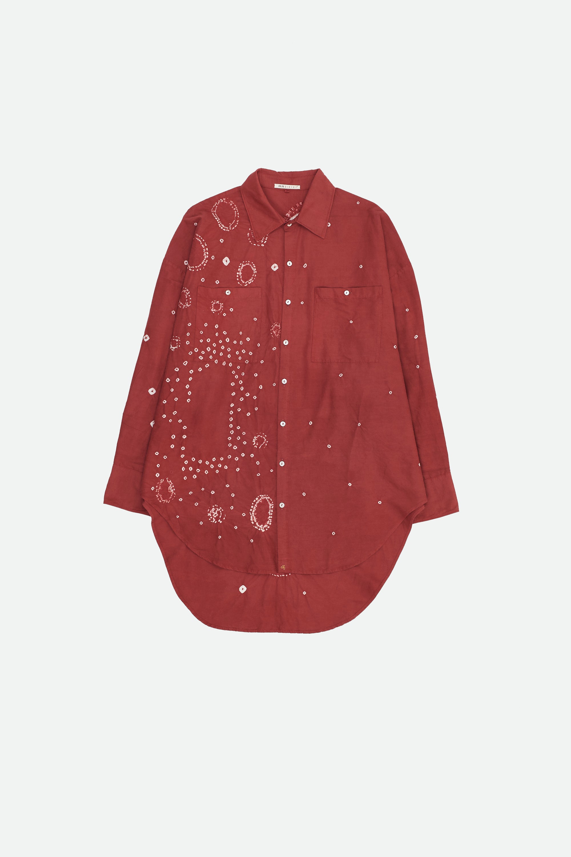 CRIMSON PINK OVERSIZED SHIBORI SHIRT