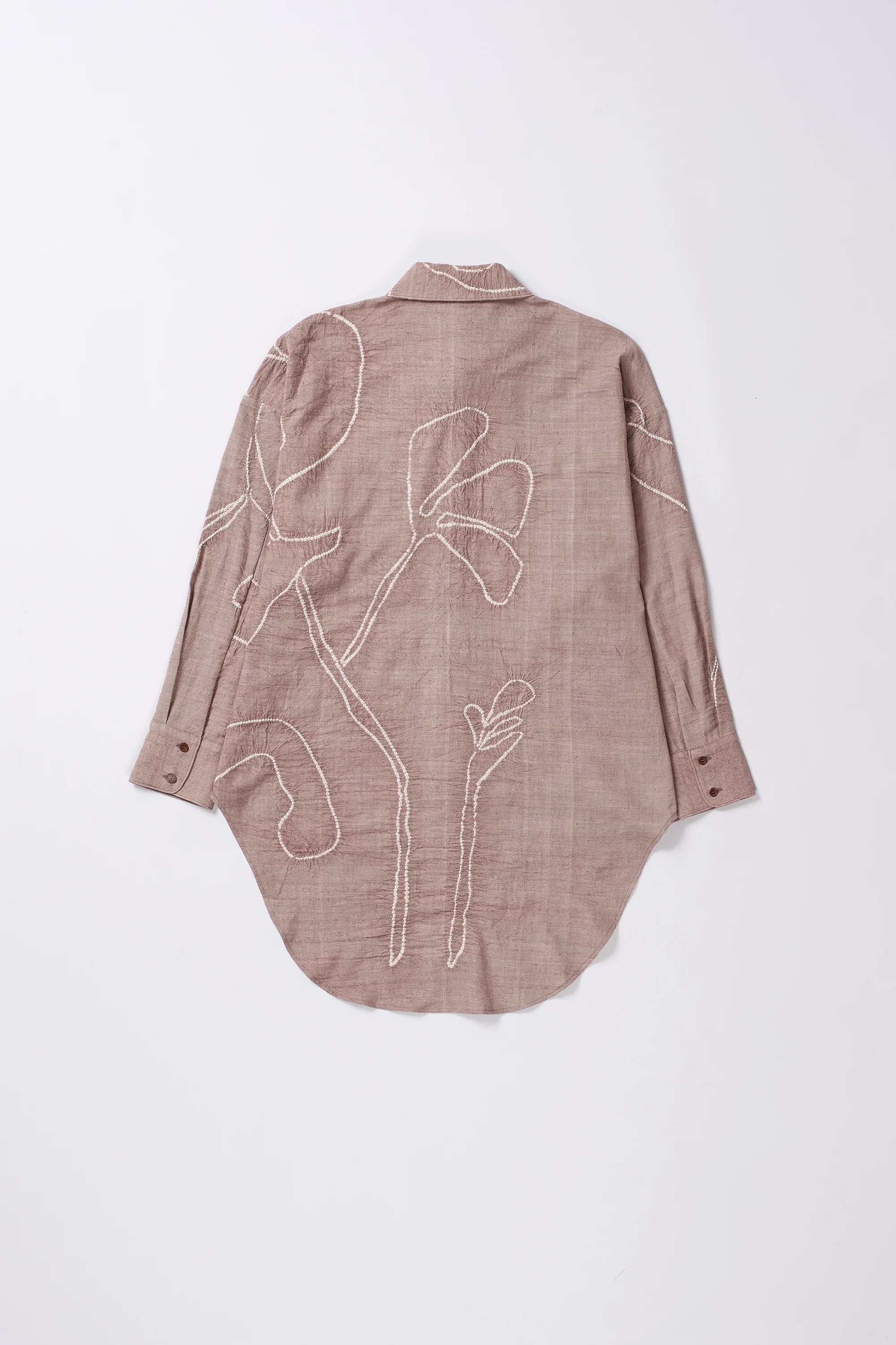 Vintage Pink Relaxed Fit Bandhani Shirt