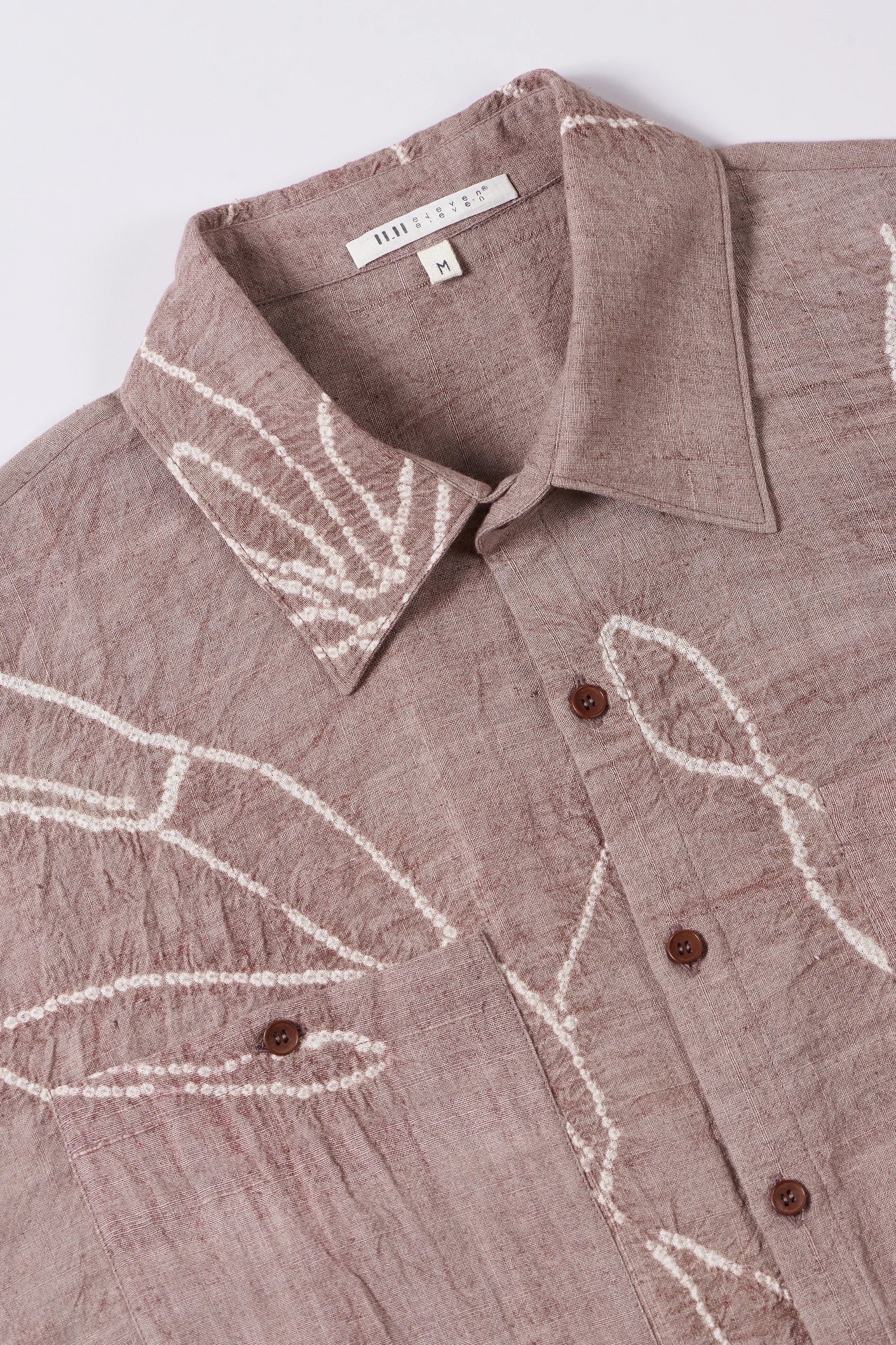 Vintage Pink Relaxed Fit Bandhani Shirt