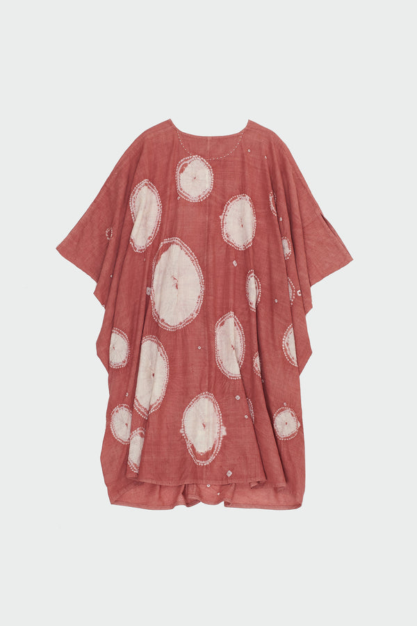 CHALK PINK COTTON SHIBORI DRESS