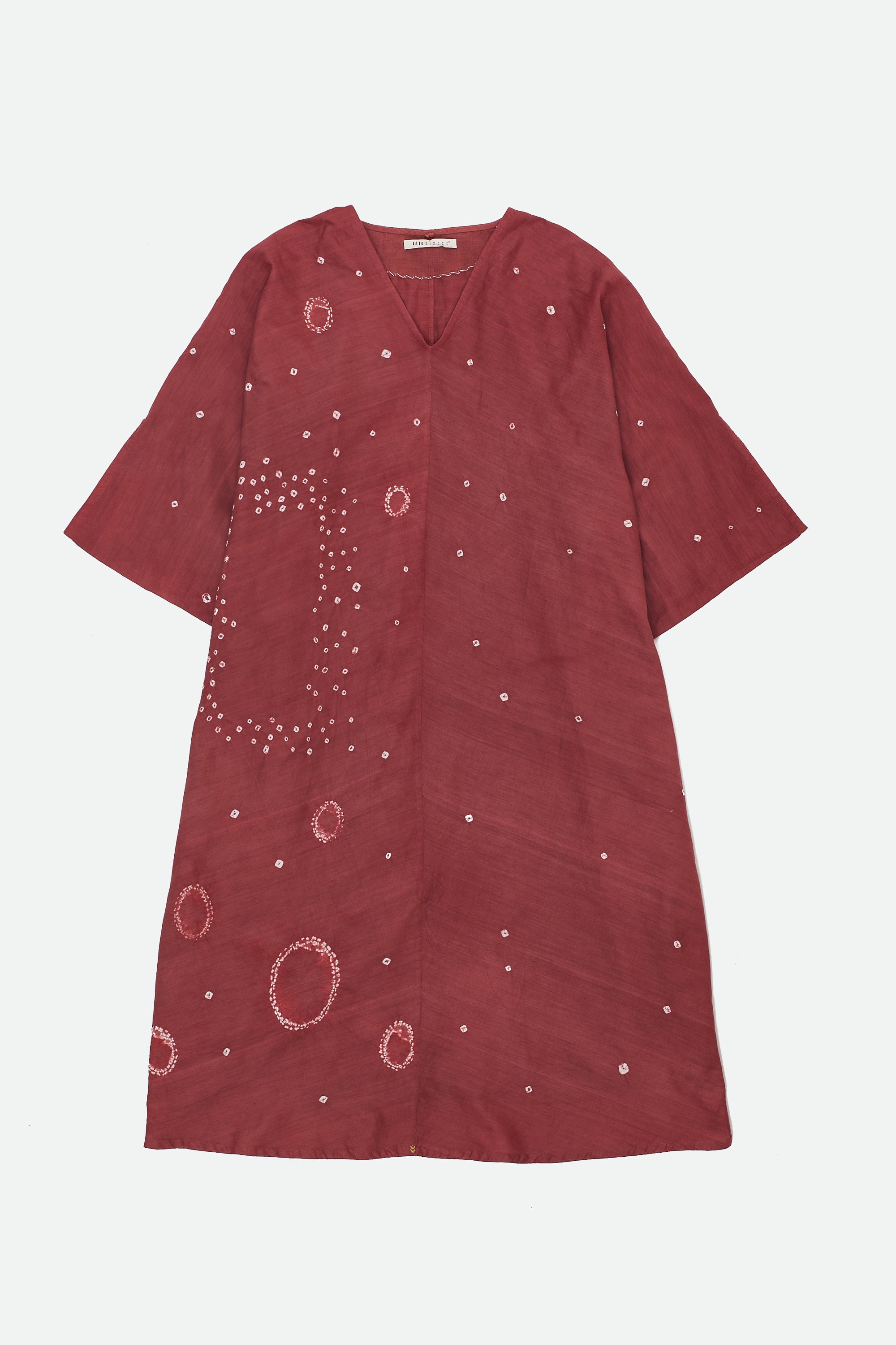 Crimson Pink Drape Dress Crafted With All Over Shibori