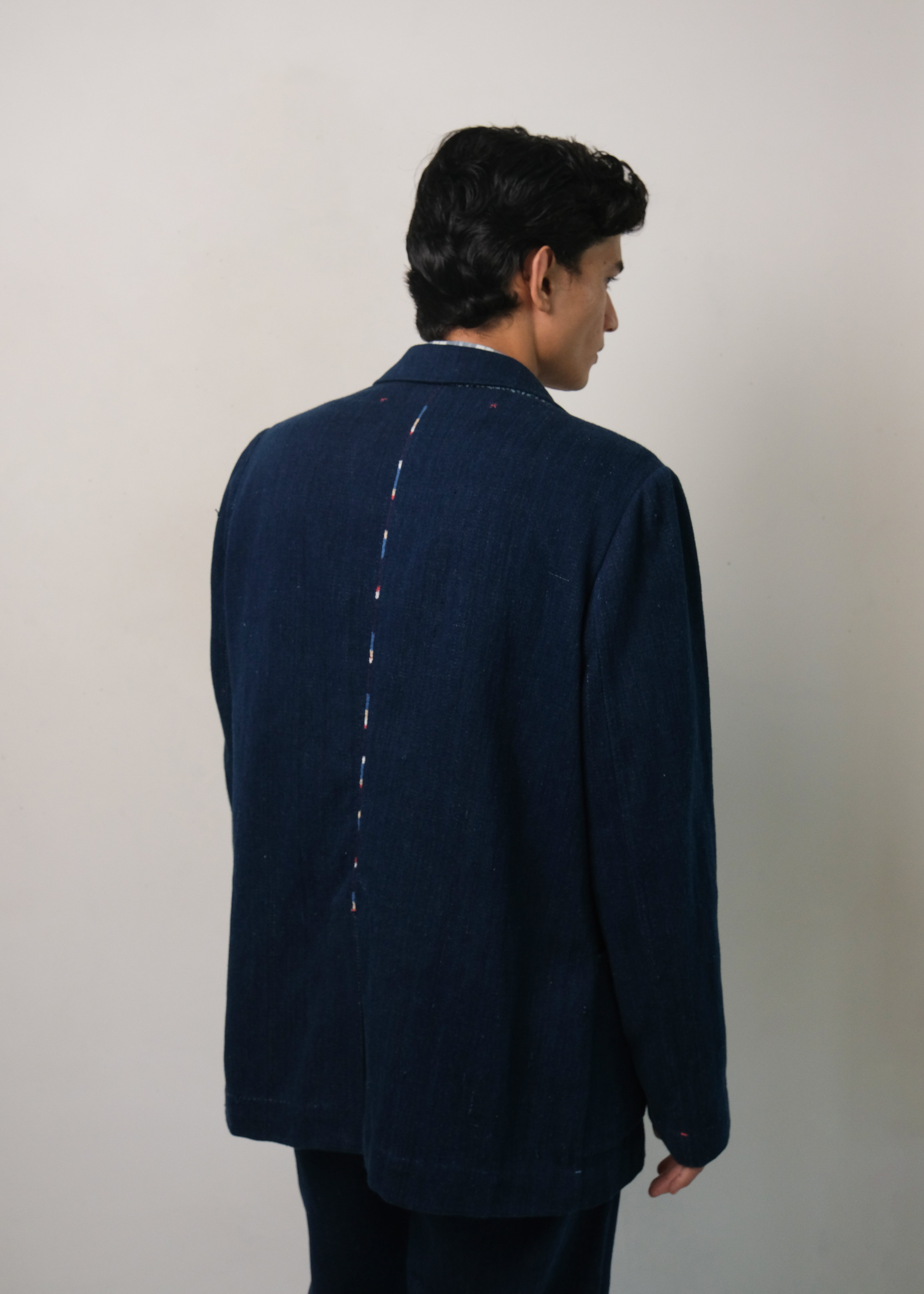 100% HANDMADE INDIGO DENIM JACKET ORGANIC COTTON