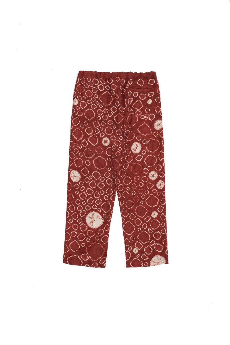 Crimson Pink Organic Cotton Shibori Pants