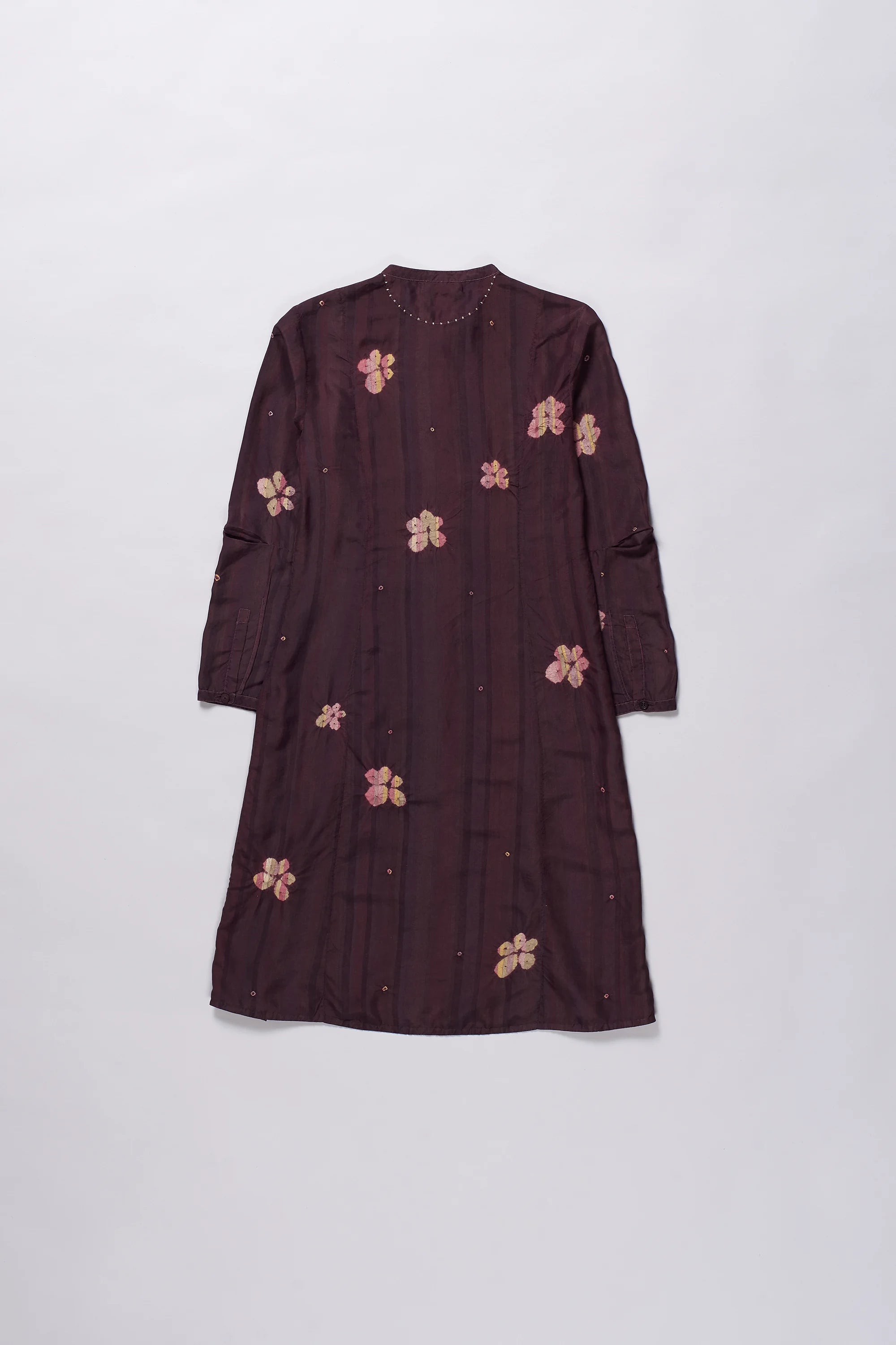 Purple Red Silk Shibori Dress
