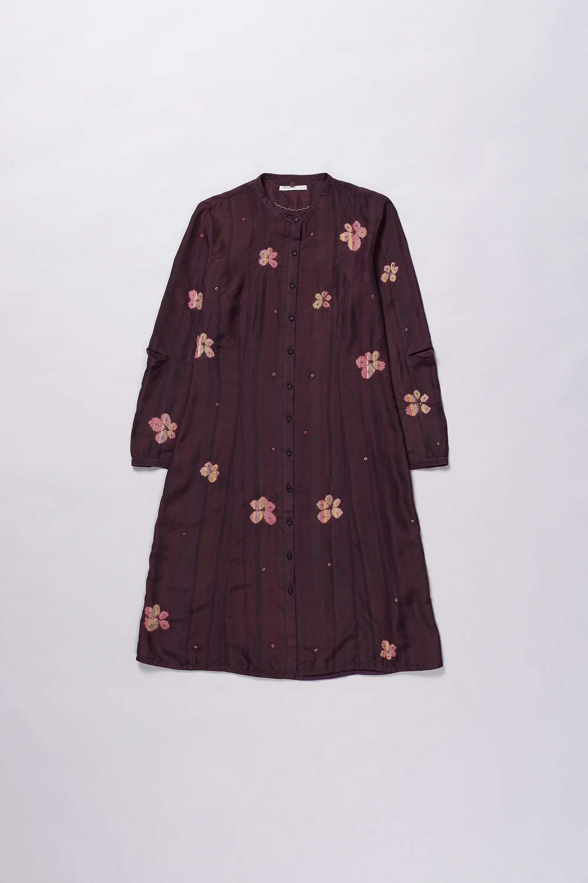 Purple Red Silk Shibori Dress