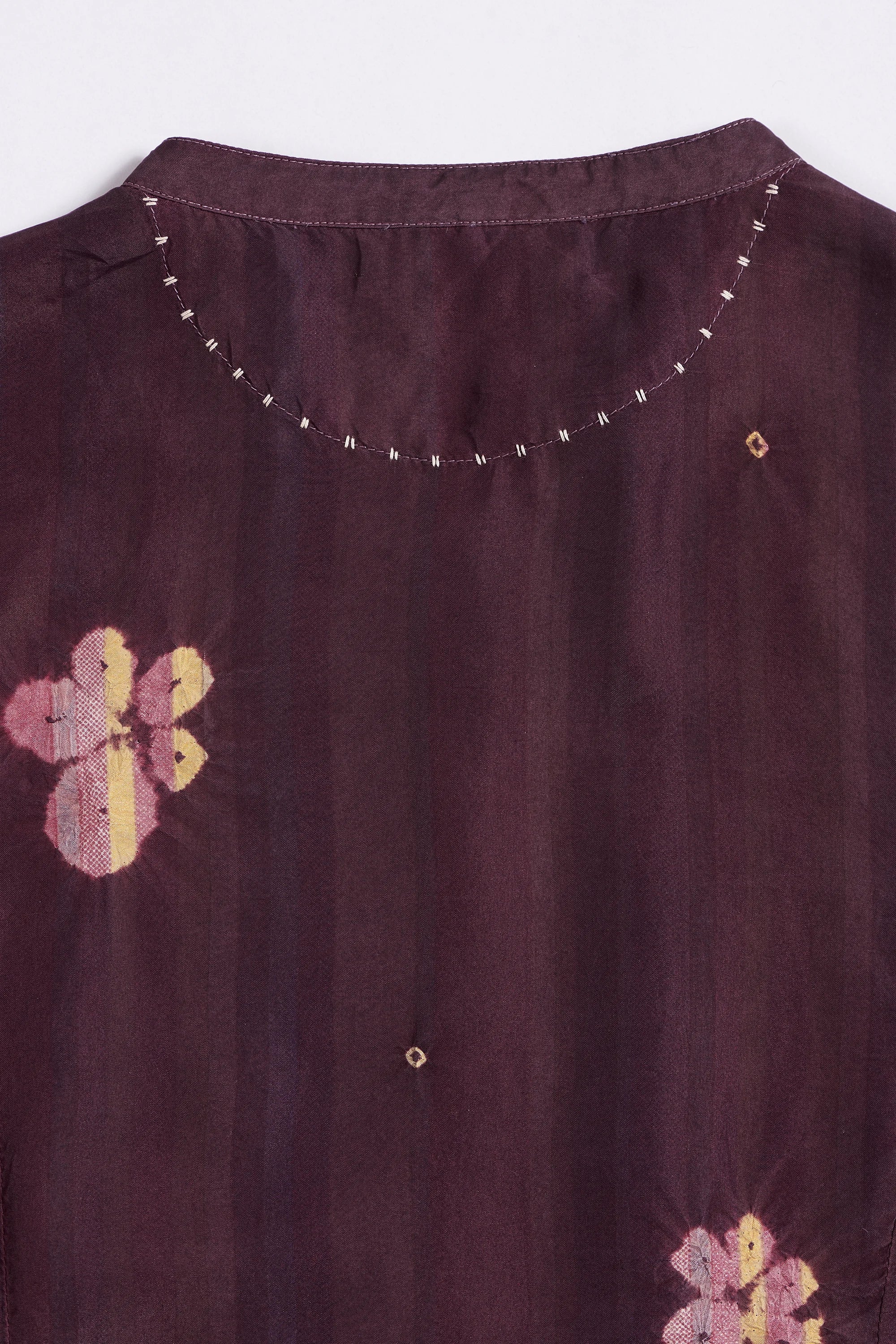 Purple Red Silk Shibori Dress