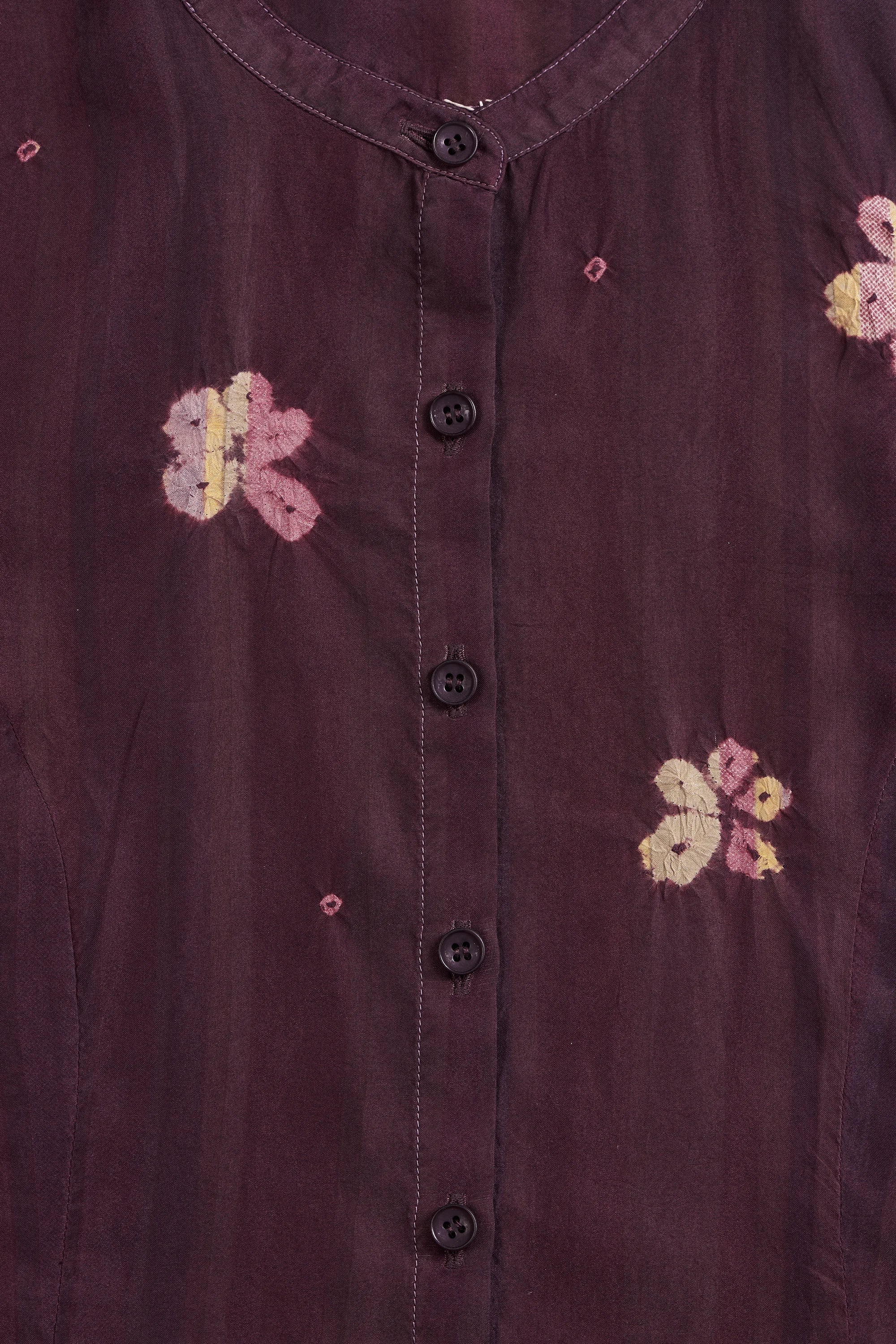 Purple Red Silk Shibori Dress