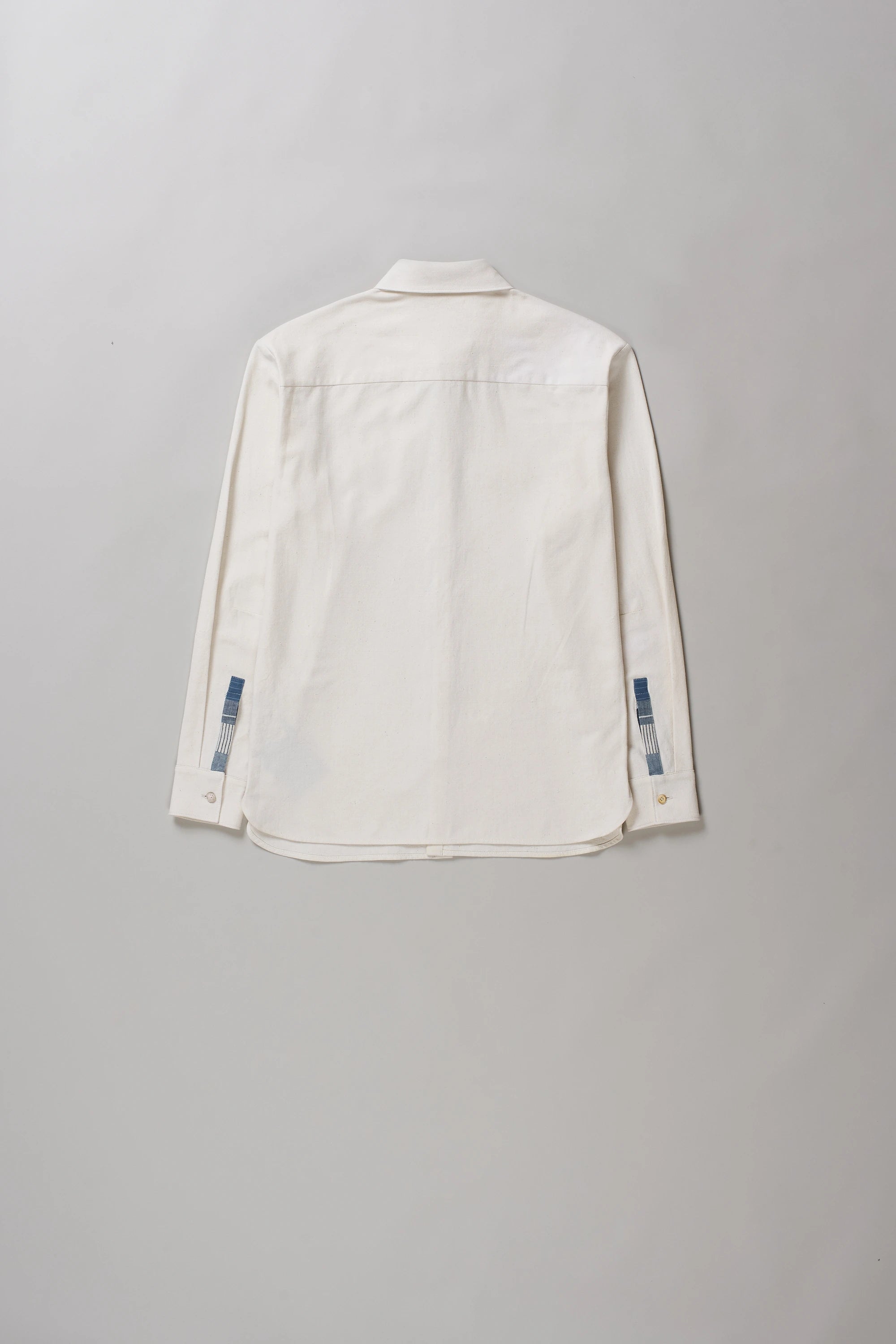 Back image of ecru cotton shirt