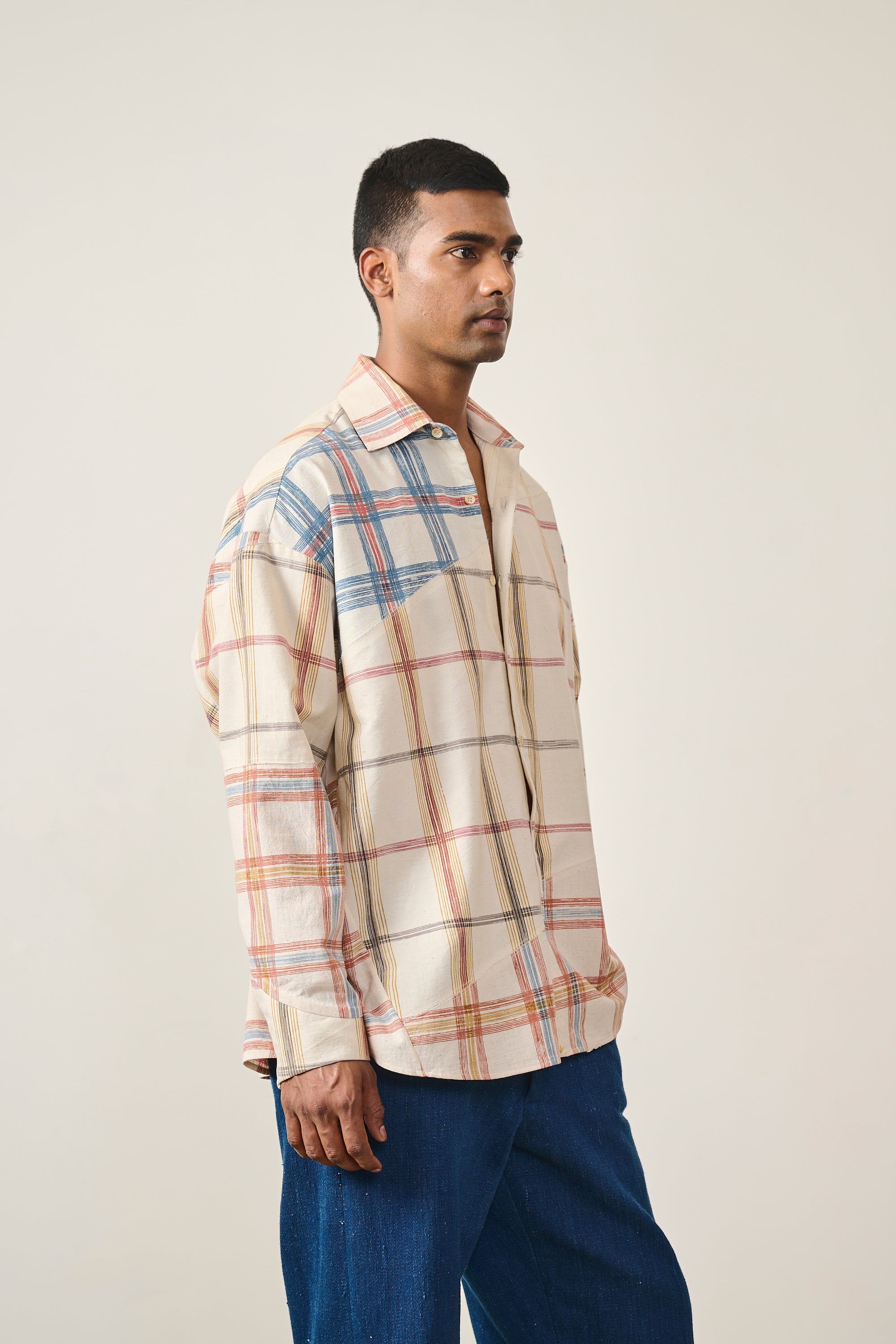 PATCHWORK CHECKED SHIRT