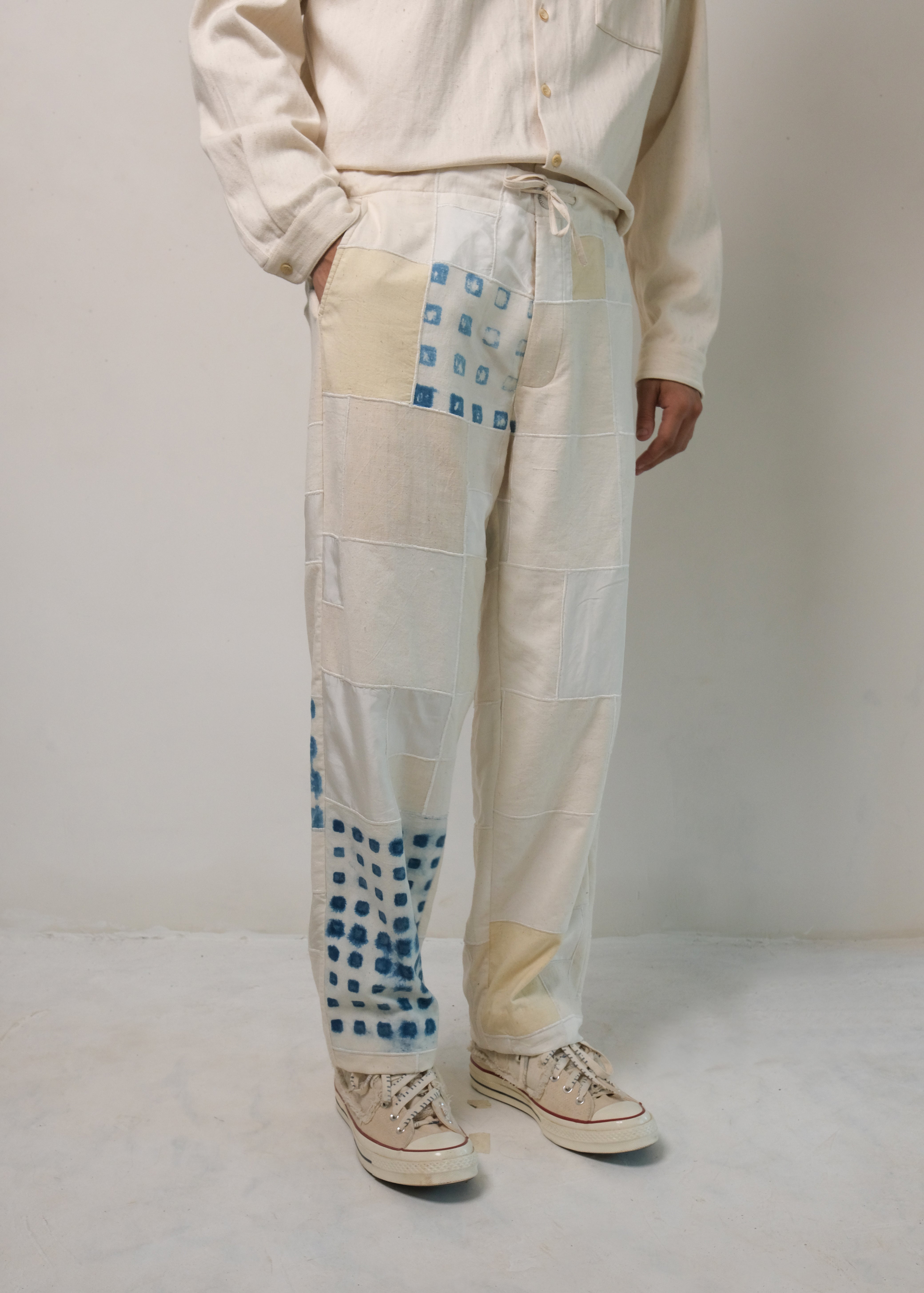 PATCHWORK DRAWSTRING PANT