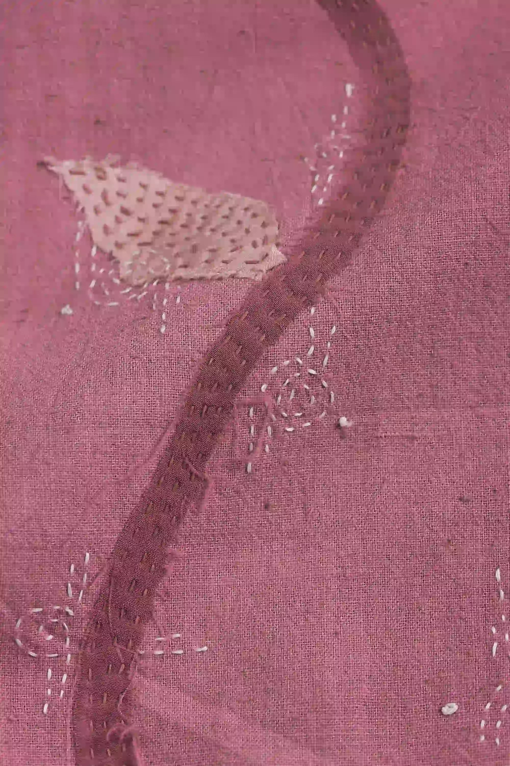 Fabric close-up with kantha 