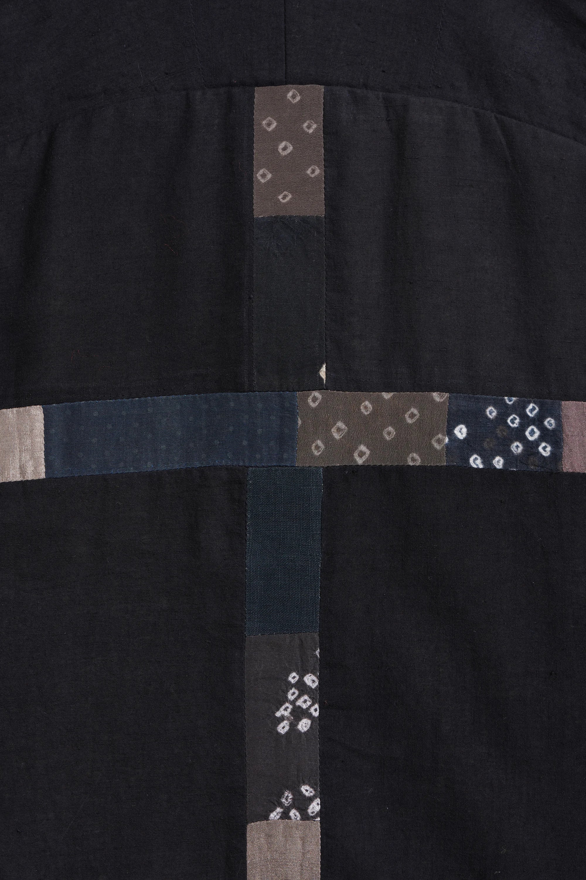 Patchwork Cropped Bomber Jacket